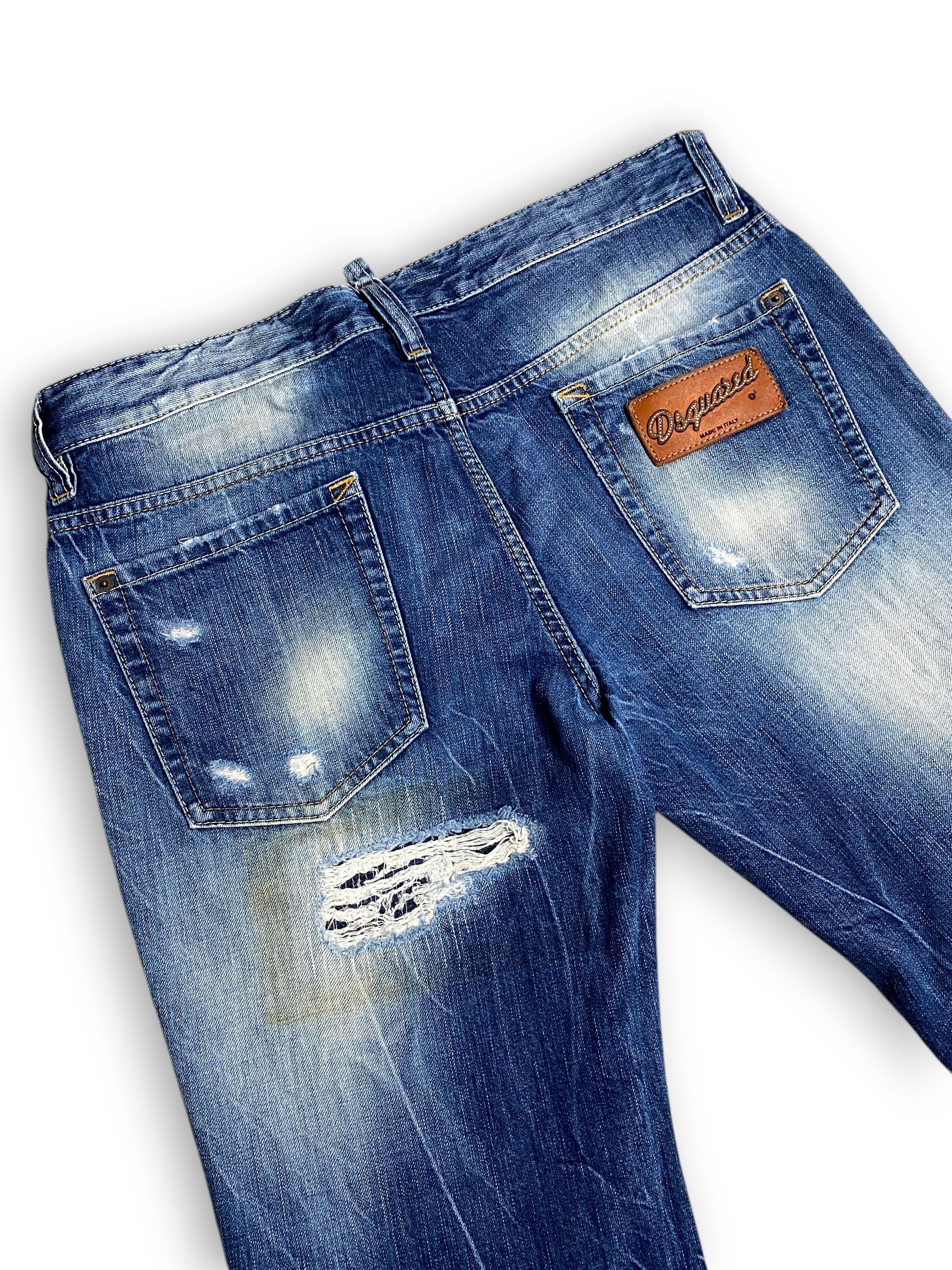 Dsquared2 Dsquared2 Distressed Washed Oil Stained Slim Jeans Vintage Size US 32 / EU 48 - 7 Thumbnail