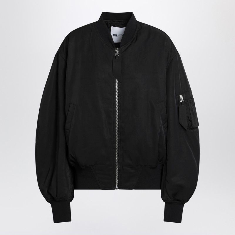 The Attico The Attico Black Zip Bomber Jacket Size M / US 6-8 / IT 42-44 - 1 Thumbnail