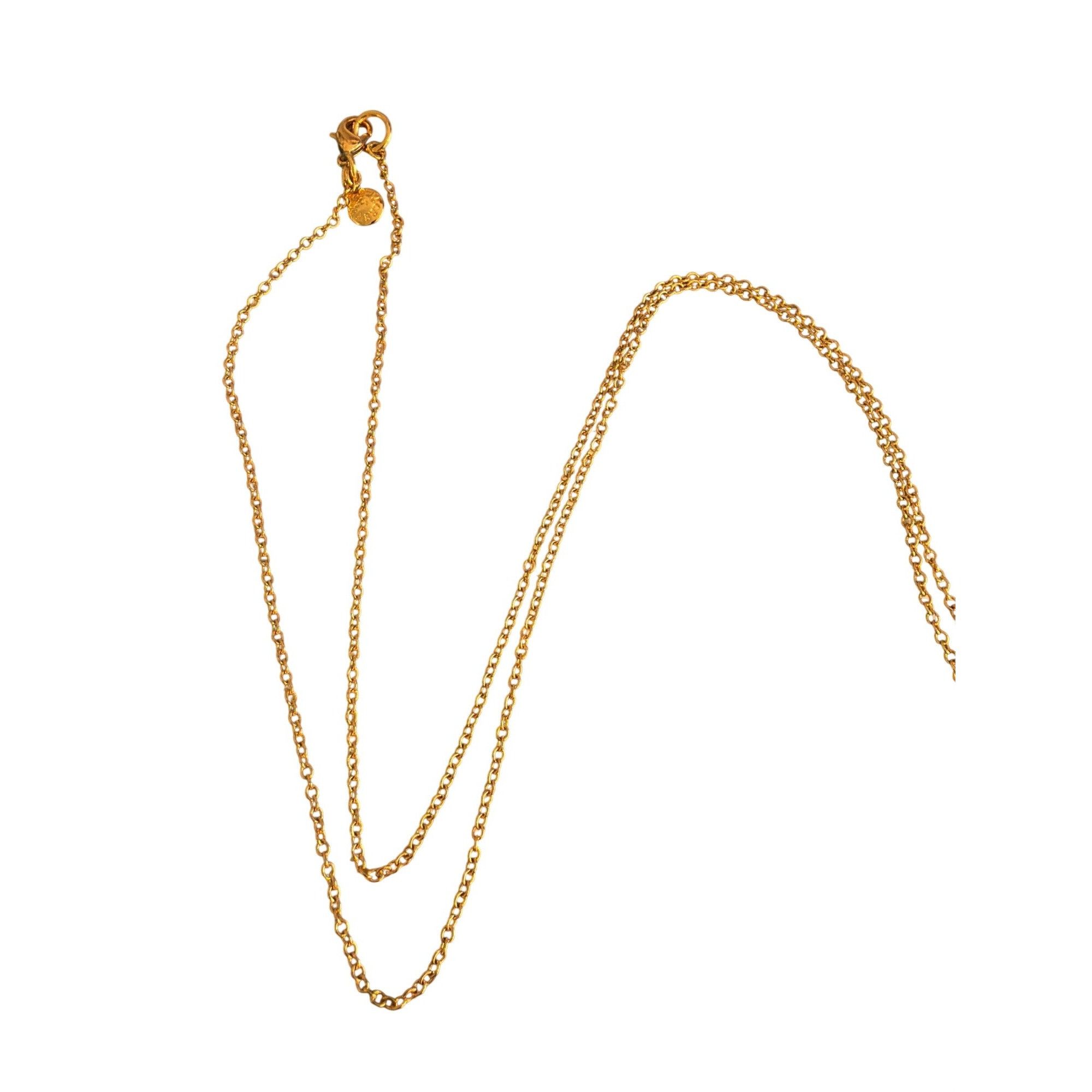 J.Crew J.Crew Double Side Locket Pendant Necklace Gold Tone Blue En Size ONE SIZE - 4 Thumbnail