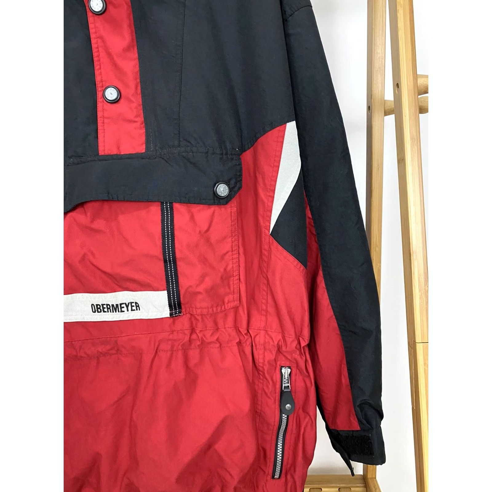 Obermeyer VTG Obermeyer Men's Ski Snowboard Red Black 1/2 Zip Pullover Parka Jacket Size L Size US L / EU 52-54 / 3 - 5 Thumbnail