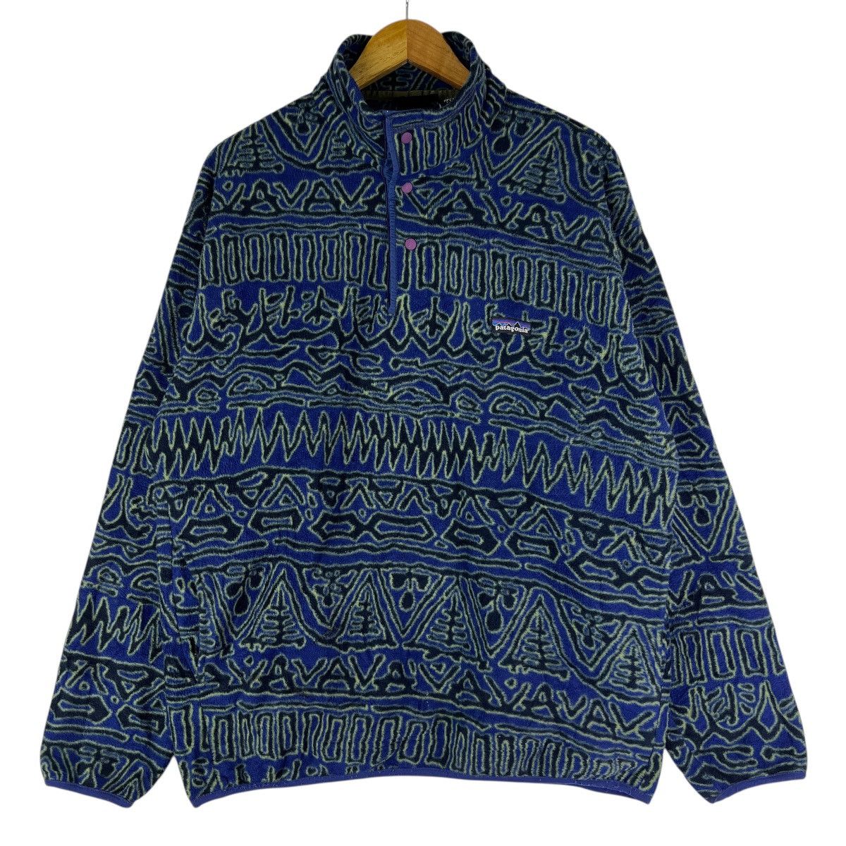 Patagonia 🔥 F1998 Patagonia Synchilla Primetive Printed Snap-T Fleece Size US L / EU 52-54 / 3 - 2 Thumbnail