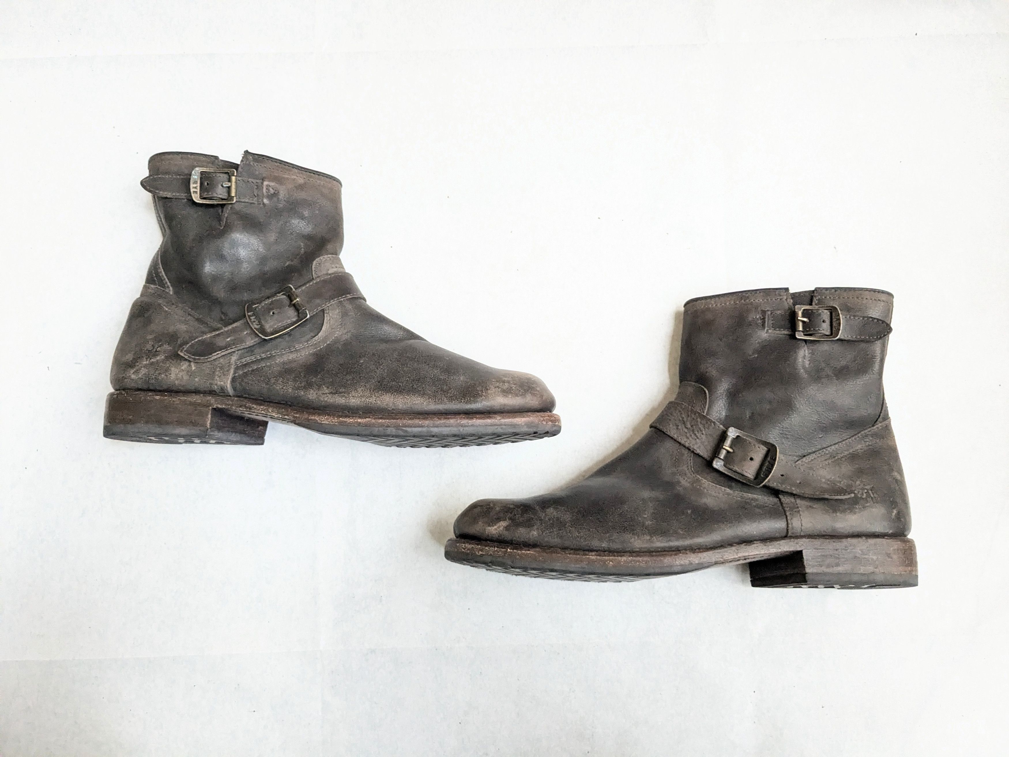 Frye Frye Engineer Boots Brown Leather 12 D Motorcycle Biker Size US 12 / EU 45 - 1 Thumbnail
