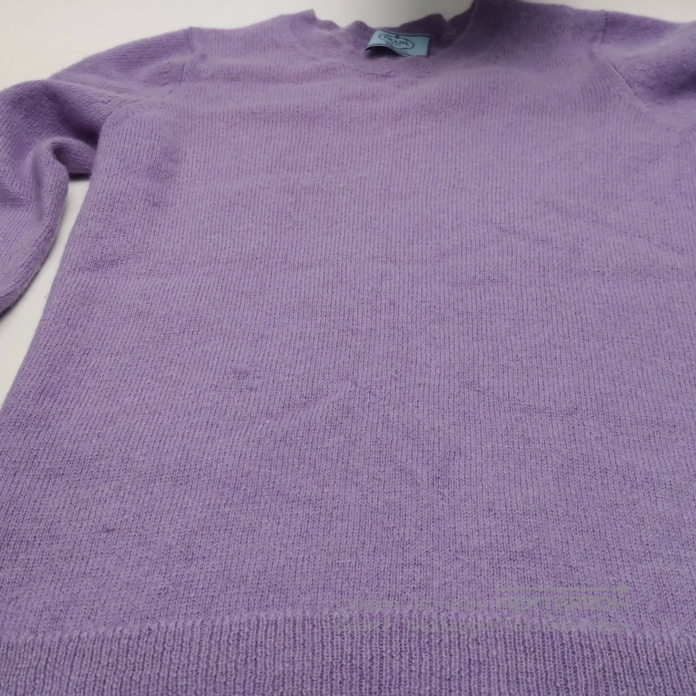 Prada Prada Purple Alpaca Wool Crew Neck Sweater . Size L / US 10 / IT 46 - 7 Thumbnail