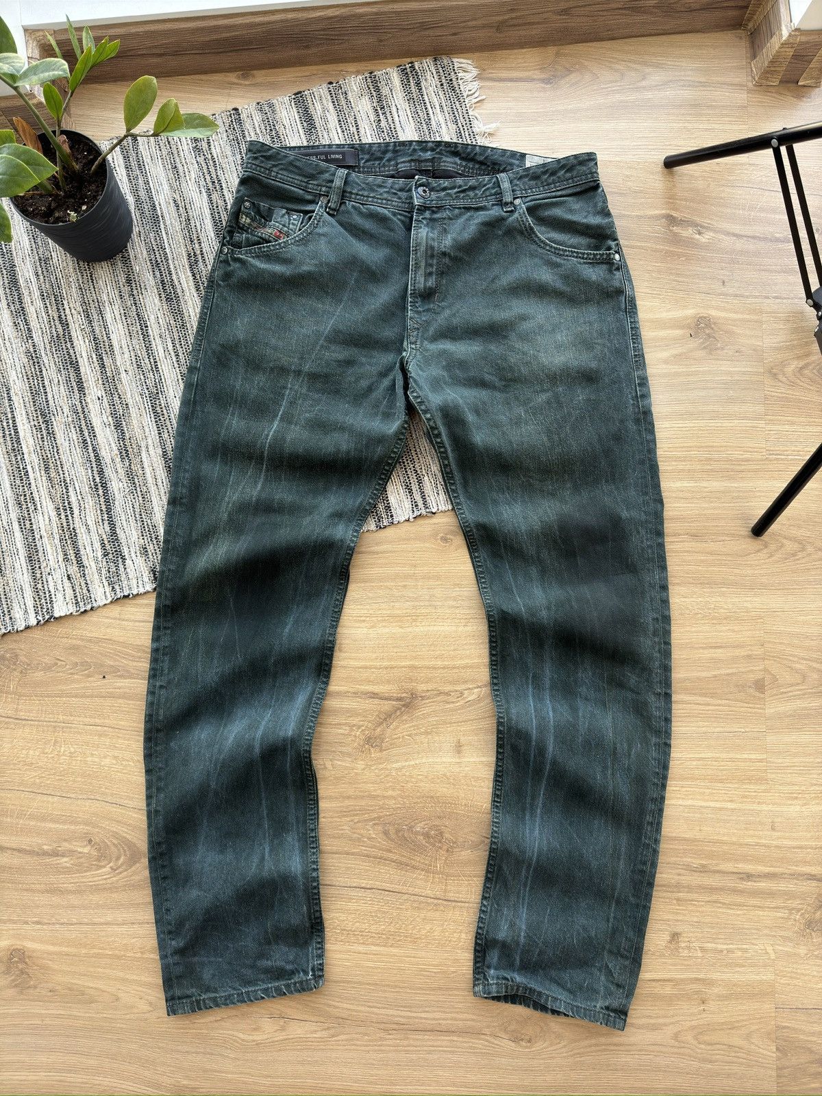 Levi's Vintage Diesel Rare Green Y2K Denim jeans pants Size US 34 / EU 50 - 1 Thumbnail