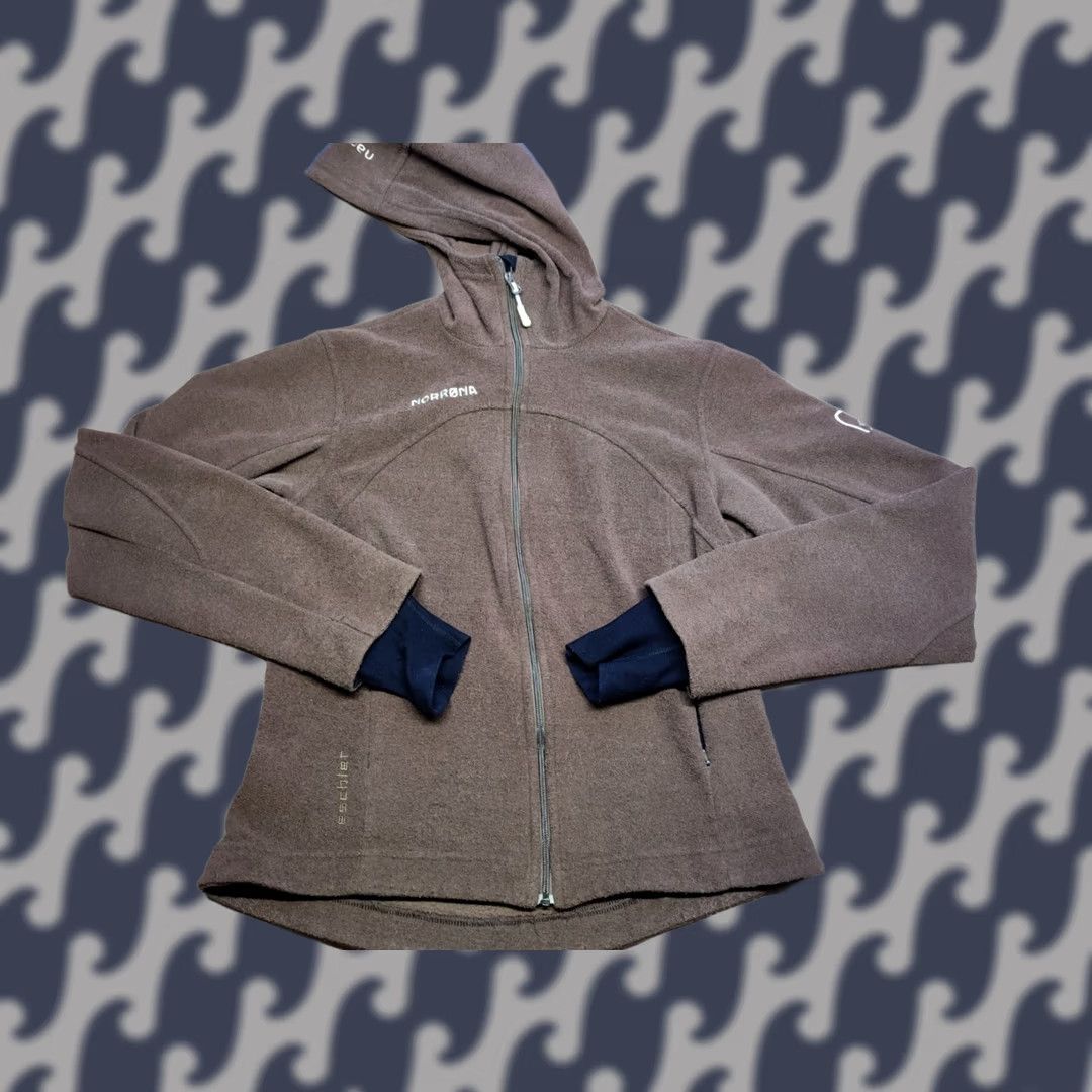 Vintage Norrona Narvik Fleece Jacket Womens Size M Trekking Hooded Polartec Brown Size M / US 6-8 / IT 42-44 - 1 Thumbnail