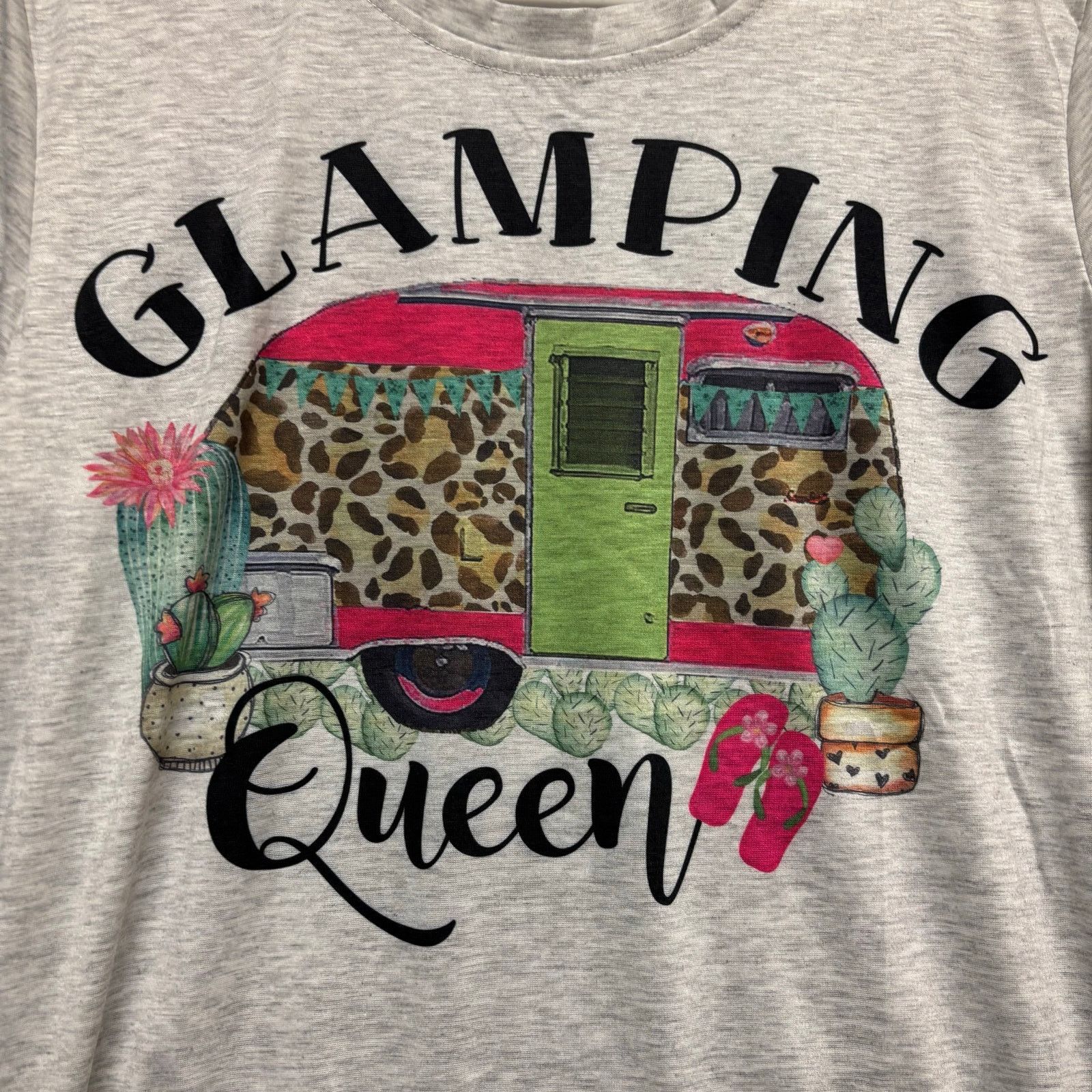 Other Glamping Queen Graphic Tee Boho Camper Shirt XL Festival Size XL / US 12-14 / IT 48-50 - 3 Thumbnail