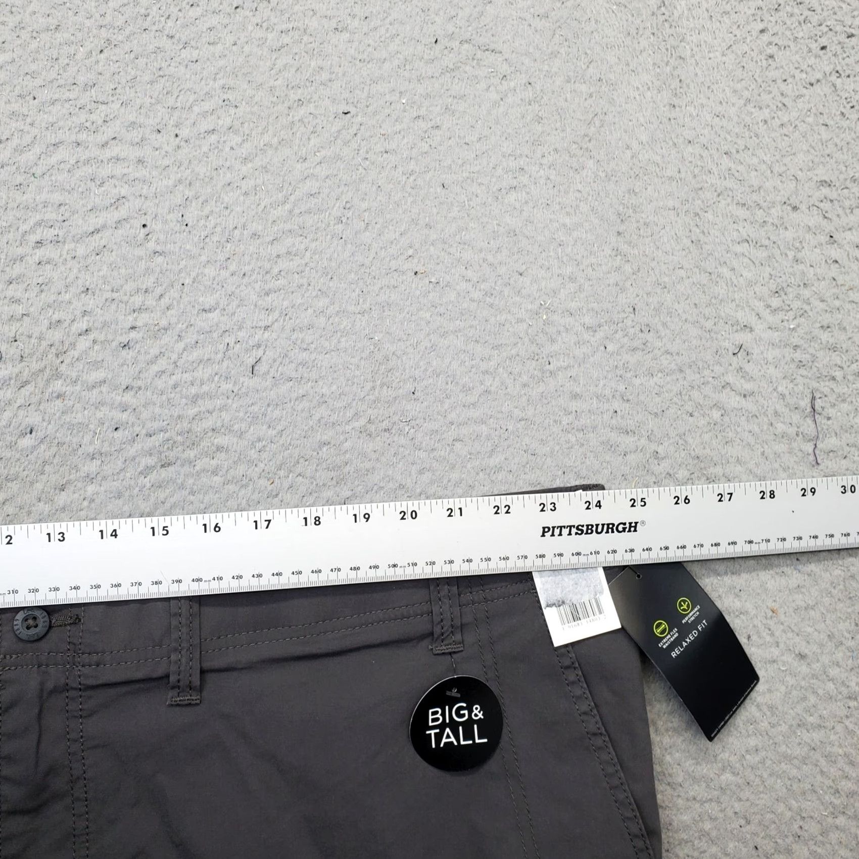 Lee Lee Mens Cargo Shorts 50 Gray Extreme Motion Relaxed Fit Cargo Pocket Cotton Flat Front Waistband 10.25 Inseam Size US 34 / EU 50 - 5 Thumbnail