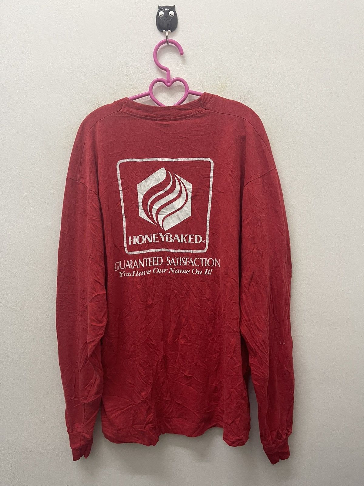 Image of Fruit Of The Loom x Made In USA 90's Vintage Honeybaked in Red, Men's (Size XL)