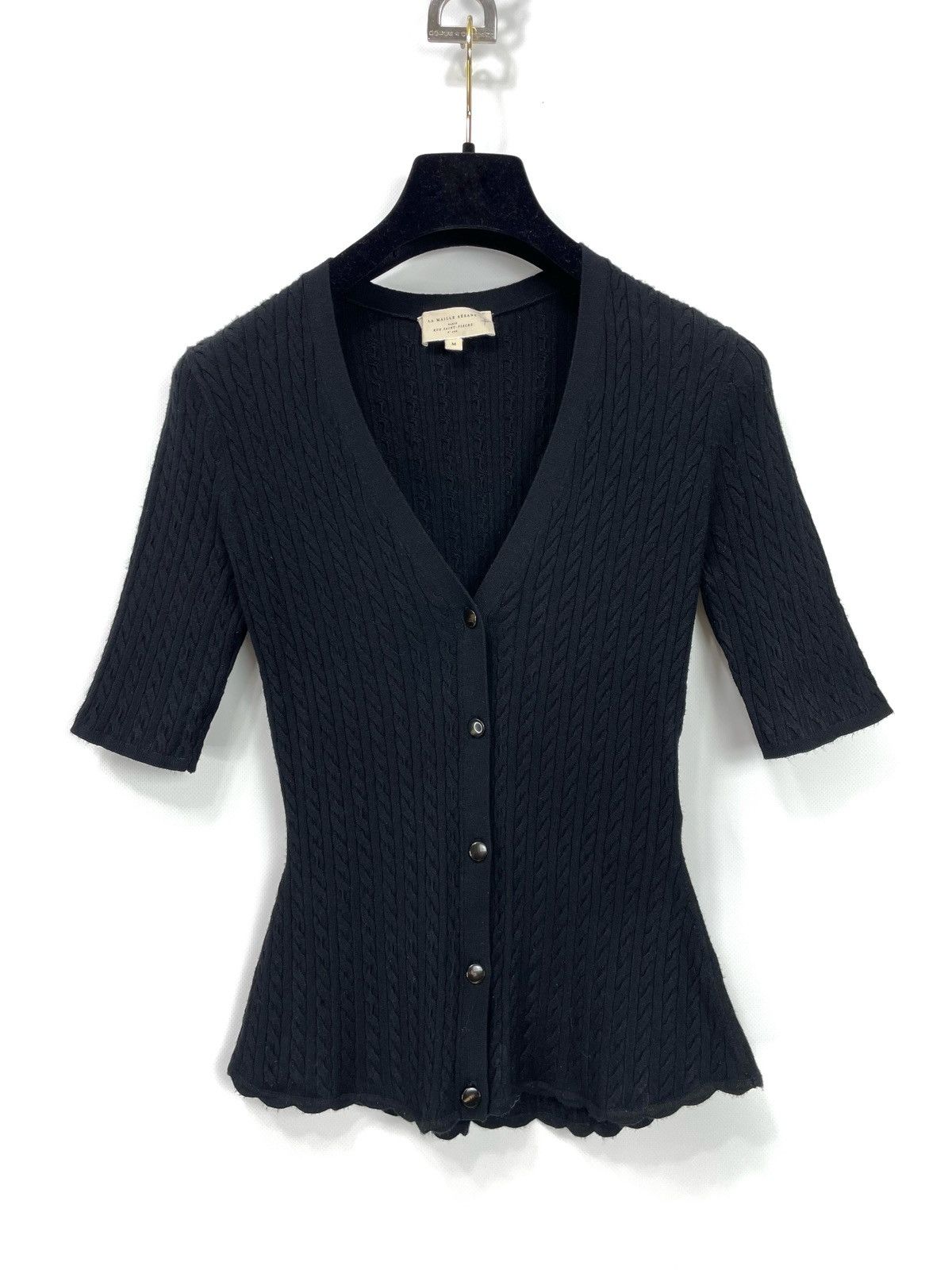 Sezane SÉZANE La Maille Cable-Knit Cardigan - Size M - Viscose Size M / US 6-8 / IT 42-44 - 10 Thumbnail