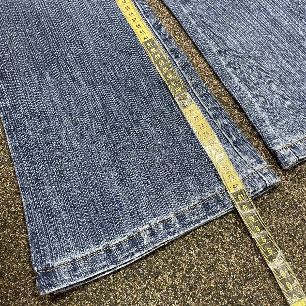 Vintage Vintage Y2K Baggy Wide Leg Distressed Jeans Skate Flared Size 34" / US 12 / IT 48 - 7 Thumbnail