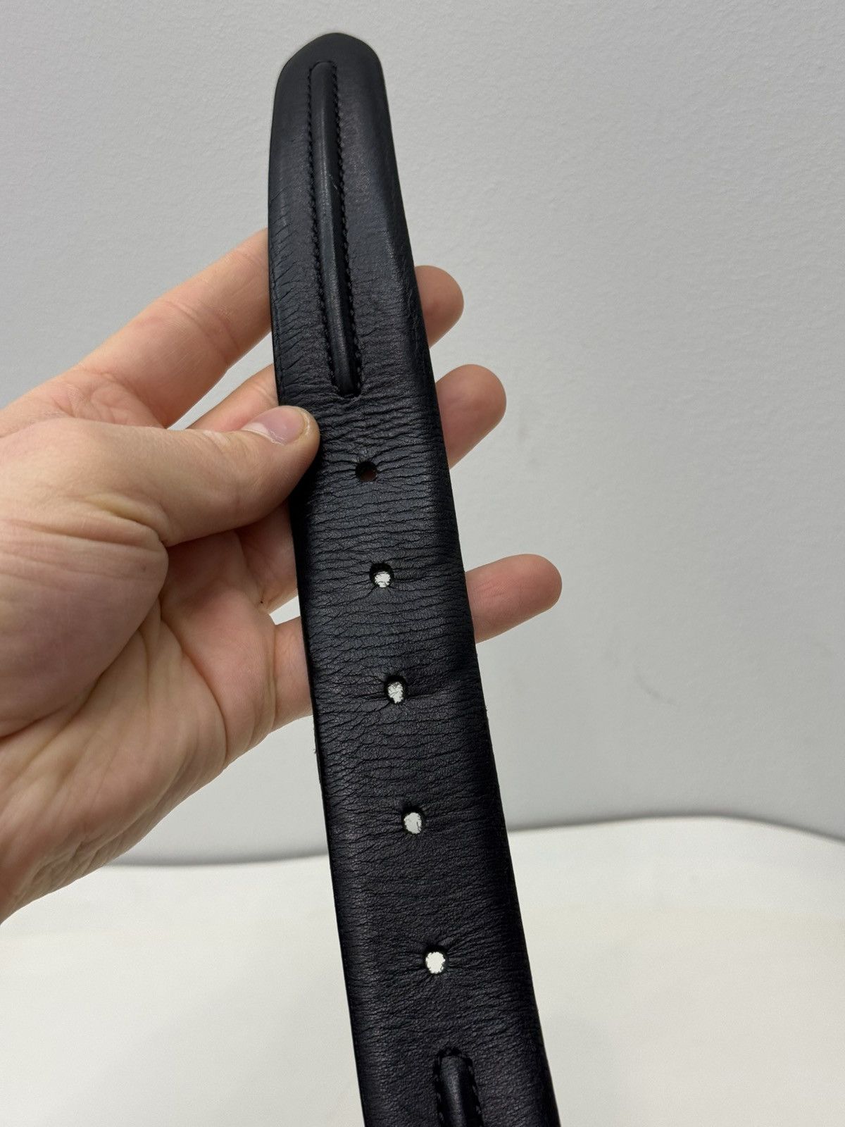 Ermenegildo Zegna Ermenegildo Zegna Leather Belt Size 36 - 5 Thumbnail