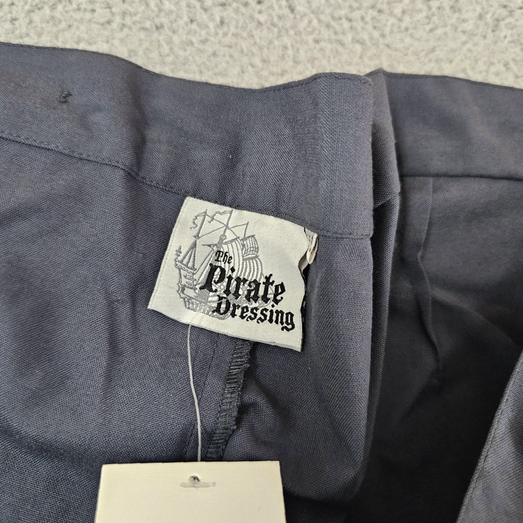 Vintage The Pirate Dressing Pants Mens 3XL Gray Poly Viscose Costume Trousers Pirate Size US 39 - 4 Thumbnail