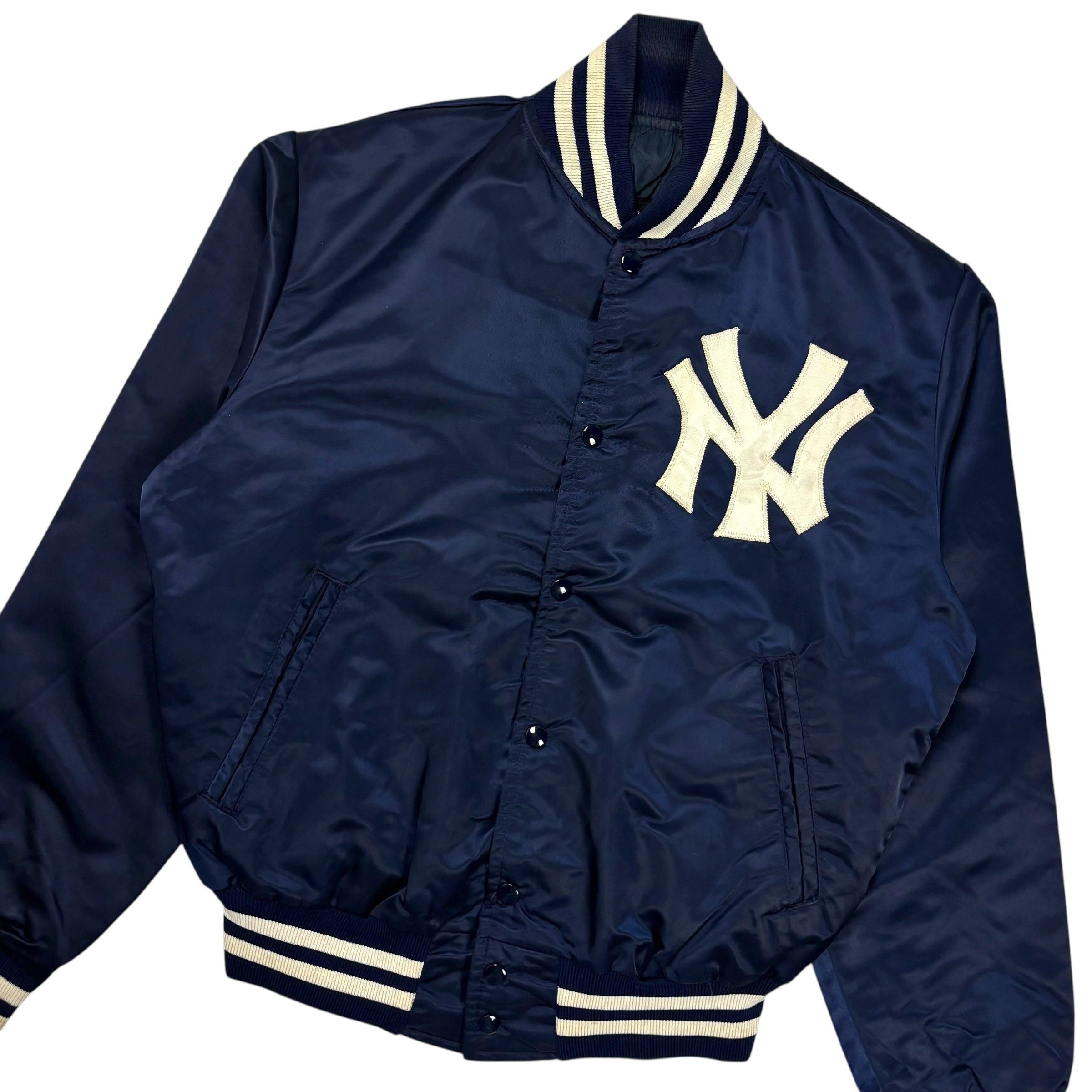 New York Yankees × Vintage 1981 New York Yankees Satin Baseball Jacket - Size M Size US M / EU 48-50 / 2 - 2 Thumbnail