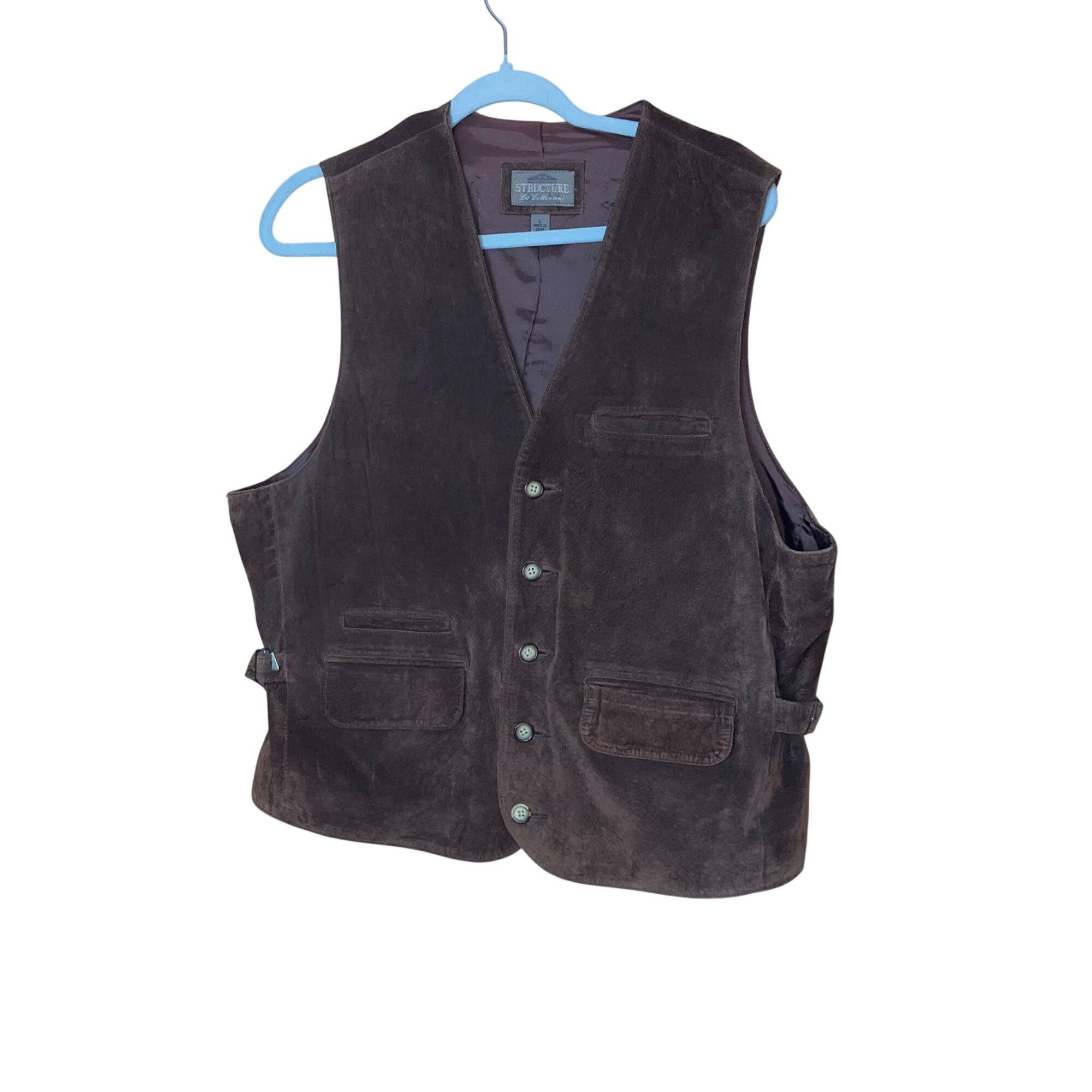 Vintage Structure Collezioni Vintage Mens Vest Size Large Size US L / EU 52-54 / 3 - 1 Thumbnail