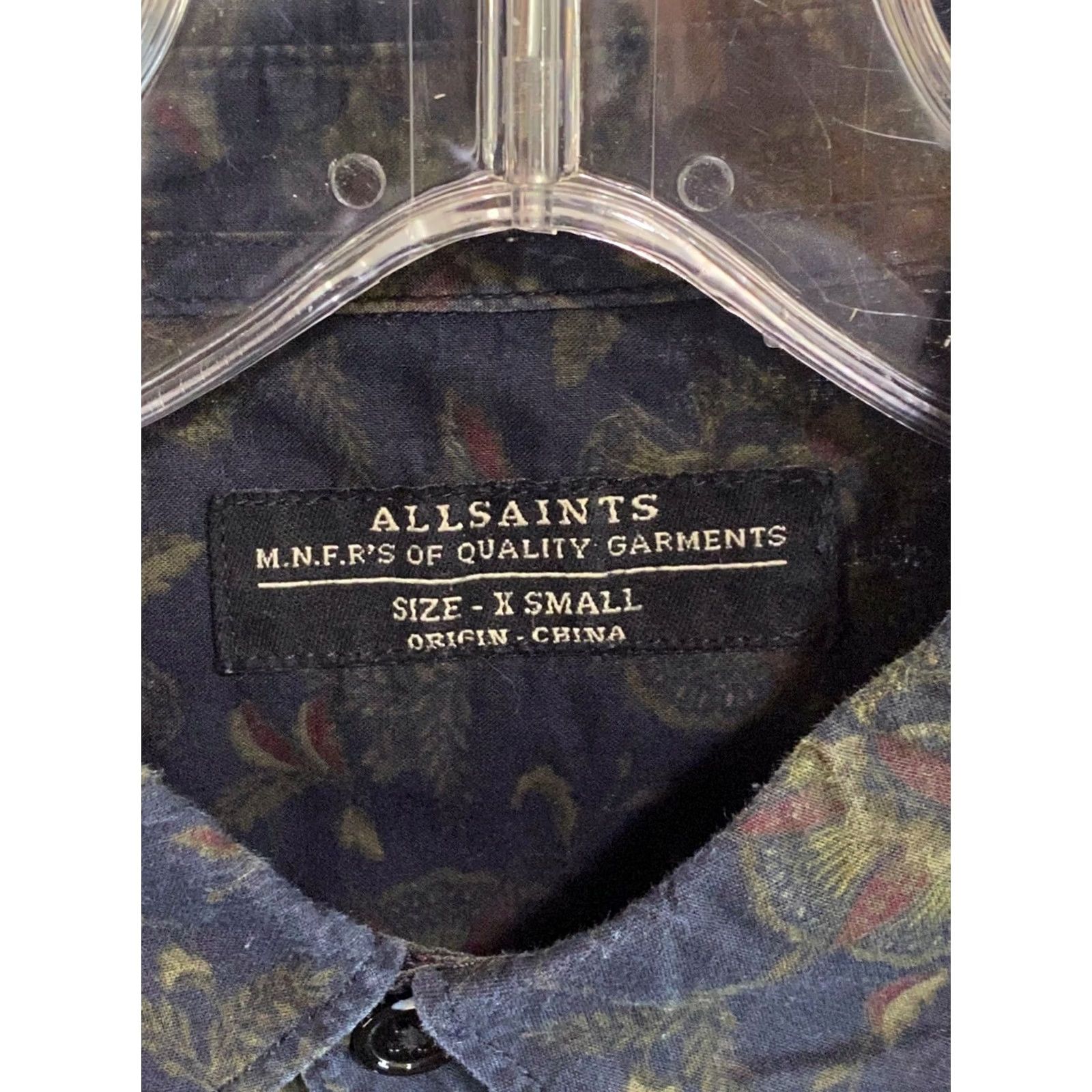 Allsaints Allsaints Shirt XS Long Sleeve Floral Bold Extra Small Men Size US XS / EU 42 / 0 - 6 Thumbnail