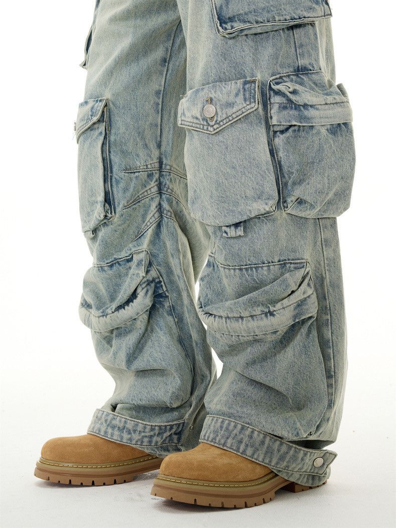 Other Cargo Baggy Men Jeans American Vintage Multi-pocket Size US 31 - 2 Thumbnail