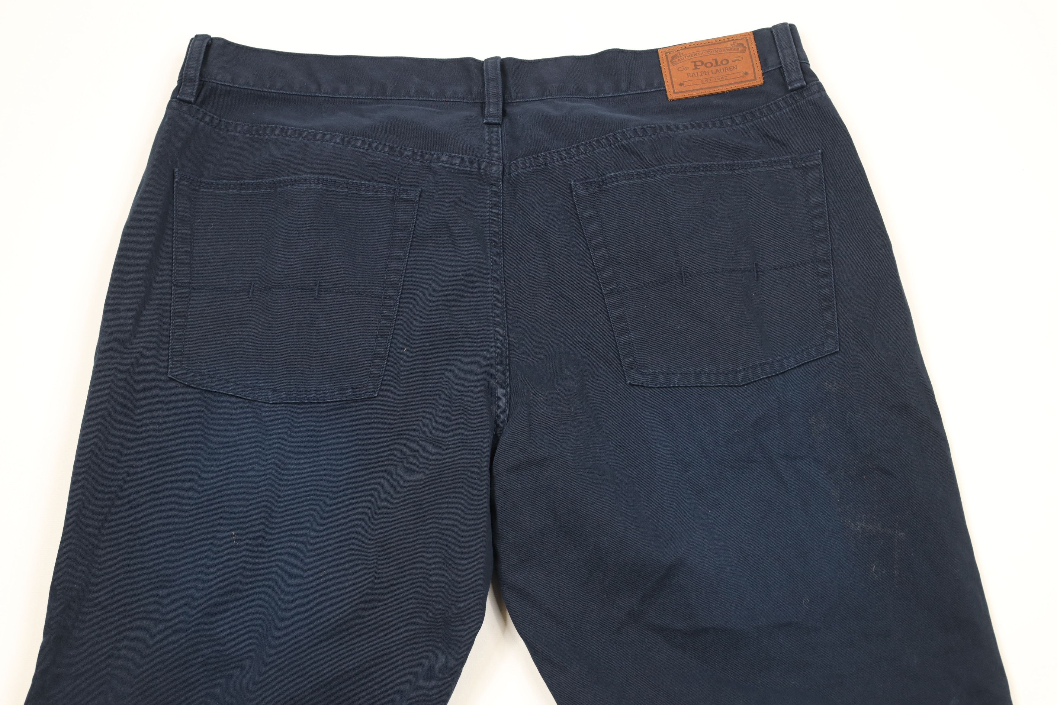 Ralph Lauren × Vintage Vintage Ralph Lauren Straight Leg Cotton Twill Pants Blue Size US 38 / EU 54 - 9 Thumbnail