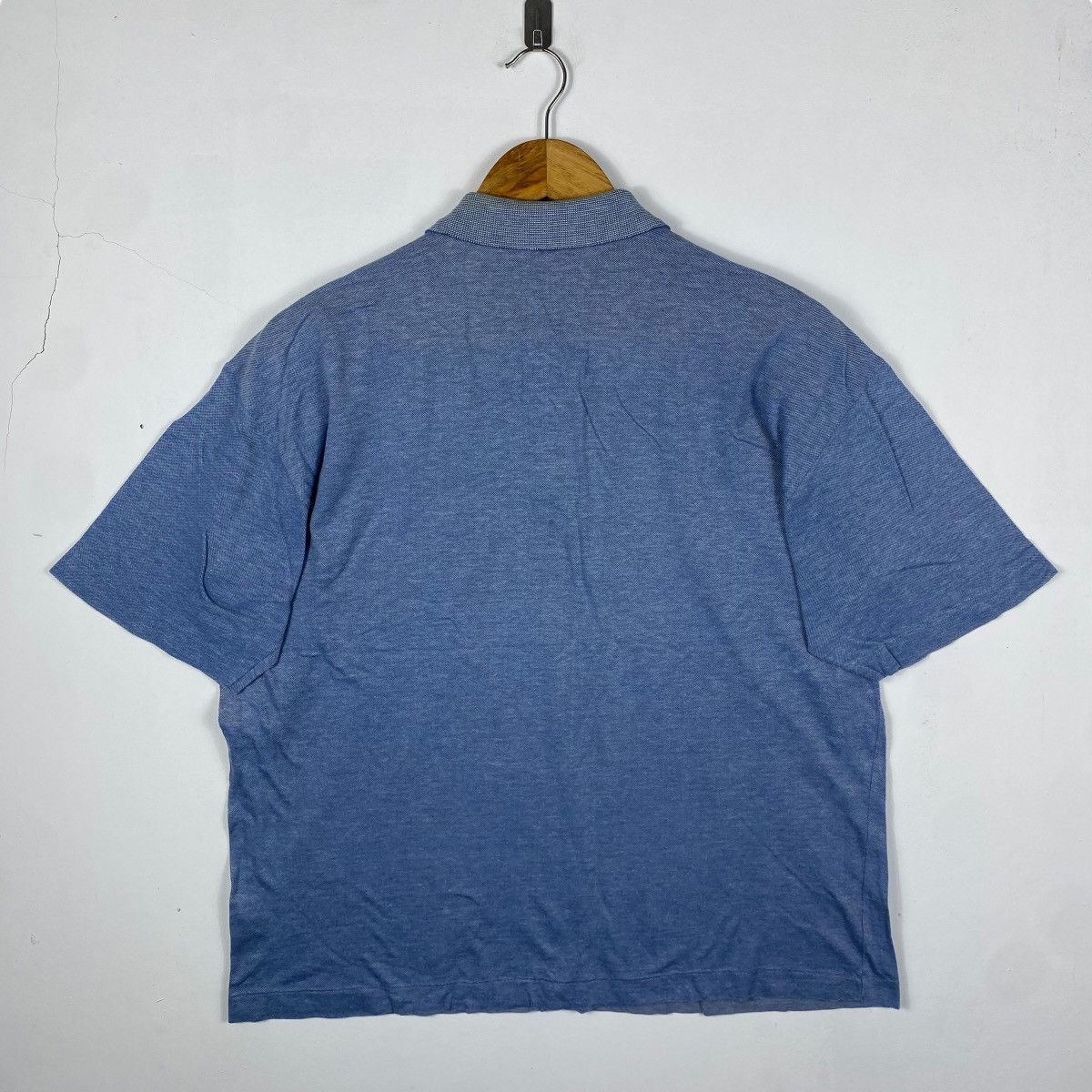 Bally Swiss Luxury Brand BALLY Blue Ss Pocket Faded Polo Shirt Size US L / EU 52-54 / 3 - 4 Thumbnail