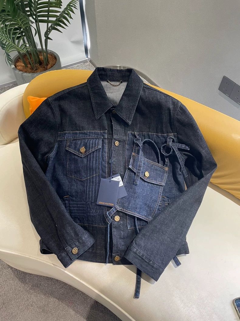 LV Dark Blue Denim Jacket - dmc