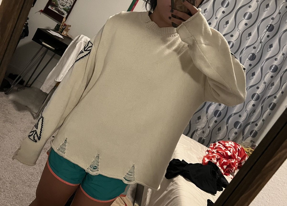 Askyurself AskYurself Knit Raw Banned Crotchet Crewneck Size US M / EU 48-50 / 2 - 7 Thumbnail