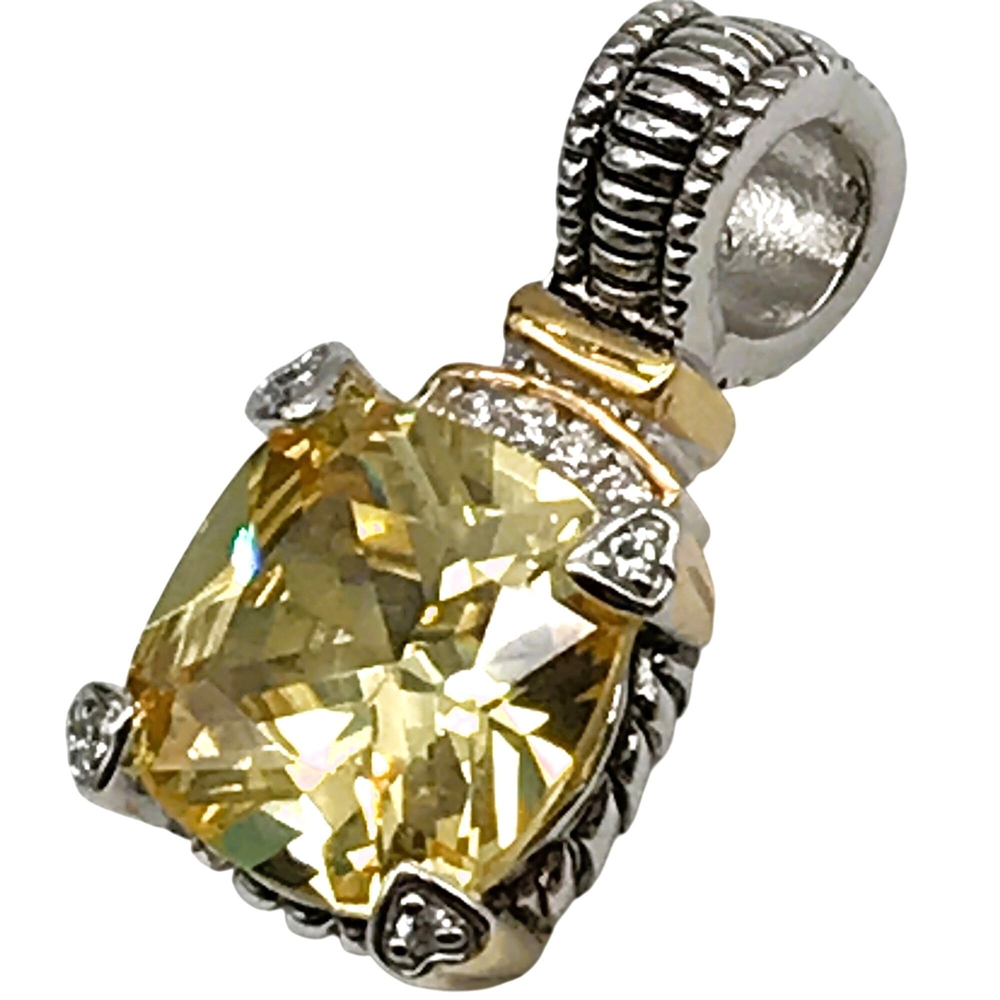 Swarovski Swarovski Lemon Quartz Crystal Cushion Cut Citrine Yellow Pe Size ONE SIZE - 3 Thumbnail