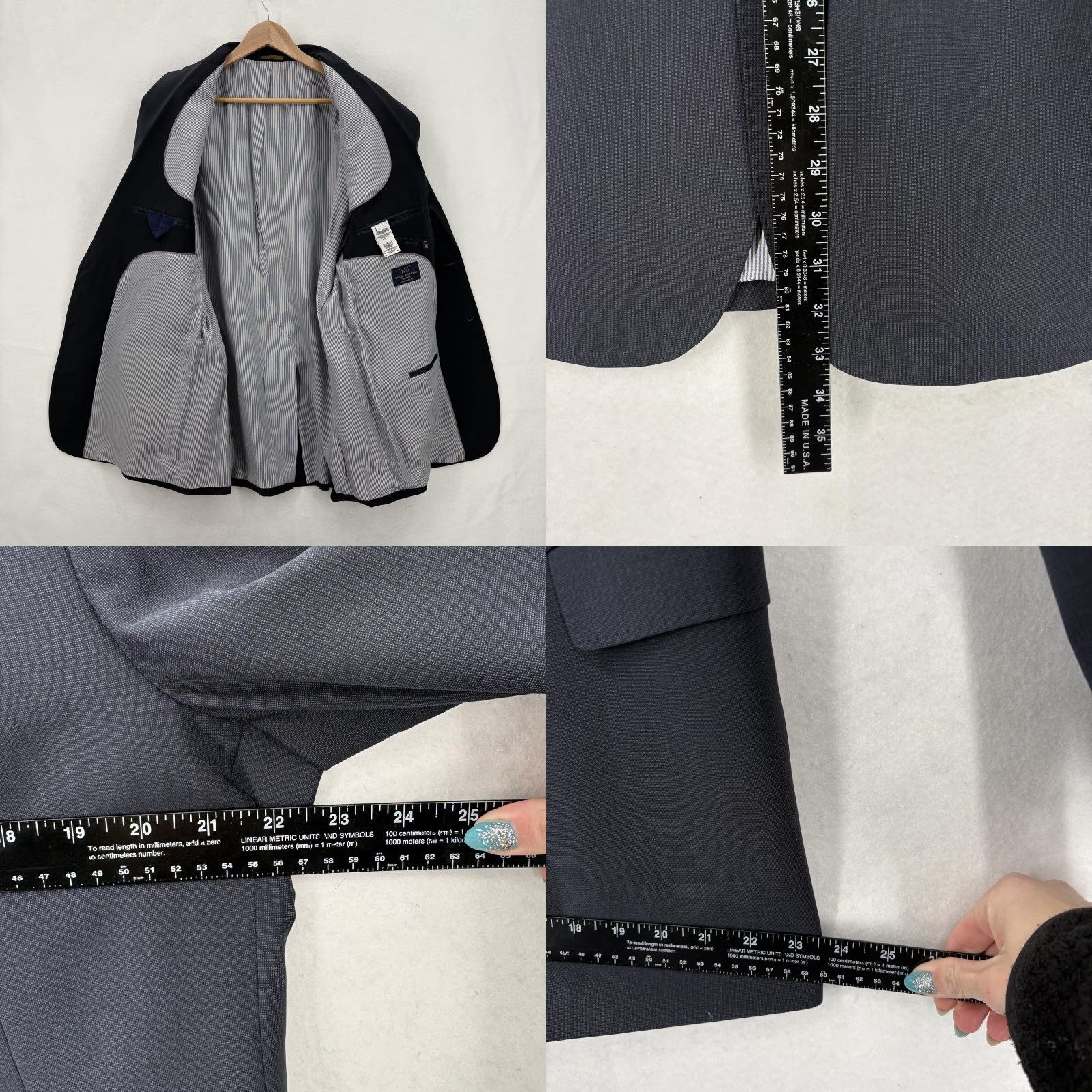 Brooks Brothers Brooks Brothers 346 Blazer Mens 46L Blue Wool Explorer Fitzgerald Fit Sport Coat Size 46R - 8 Thumbnail