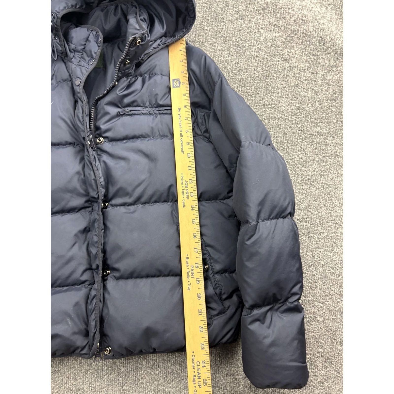 J.Crew J.CREW Puffer Jacket Womens Medium Navy Hooded Down Fill Winter Coat Warm Parka Size M / US 6-8 / IT 42-44 - 3 Thumbnail