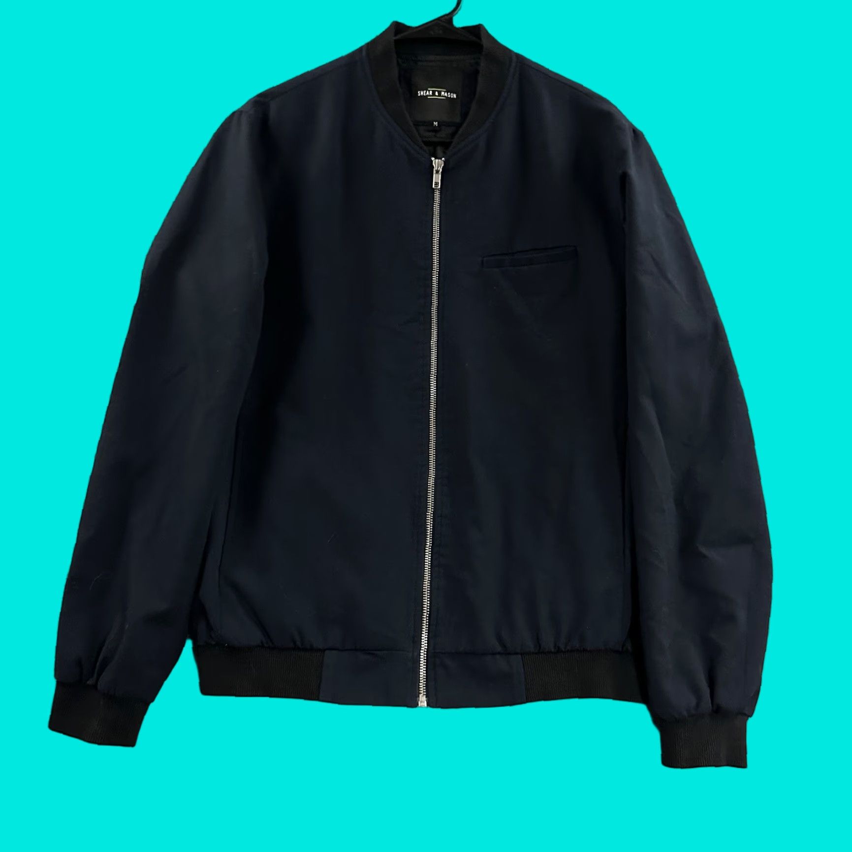 Vintage Swear and Mason Jacket Mens Bomber Blue M Polyester Zip Shirt/Coat? Size US M / EU 48-50 / 2 - 1 Thumbnail