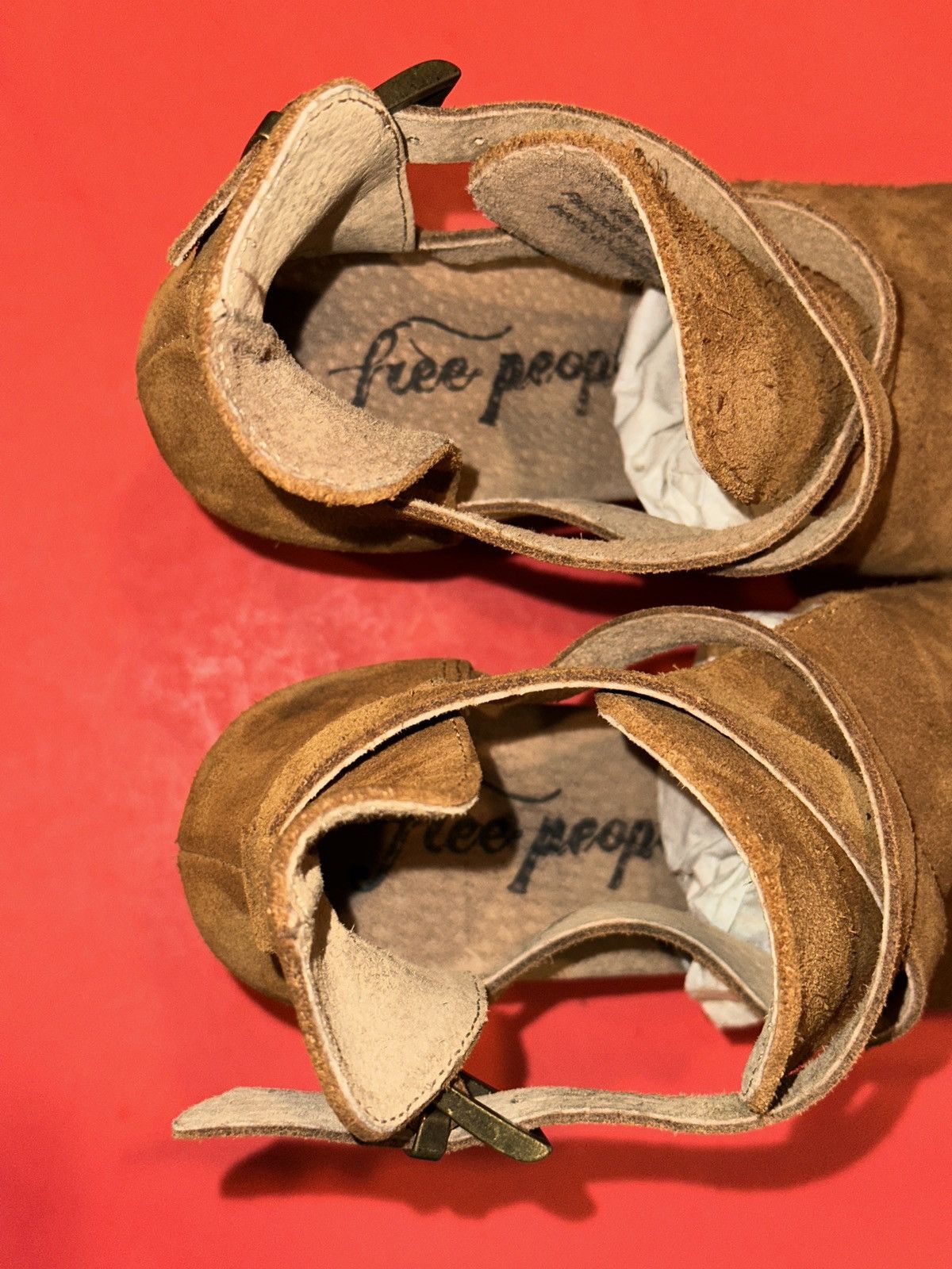 Free People Free People Cedar Wood Tan Suede Platform Clogs Heels 9 US Size US 9 / IT 39 - 8 Thumbnail