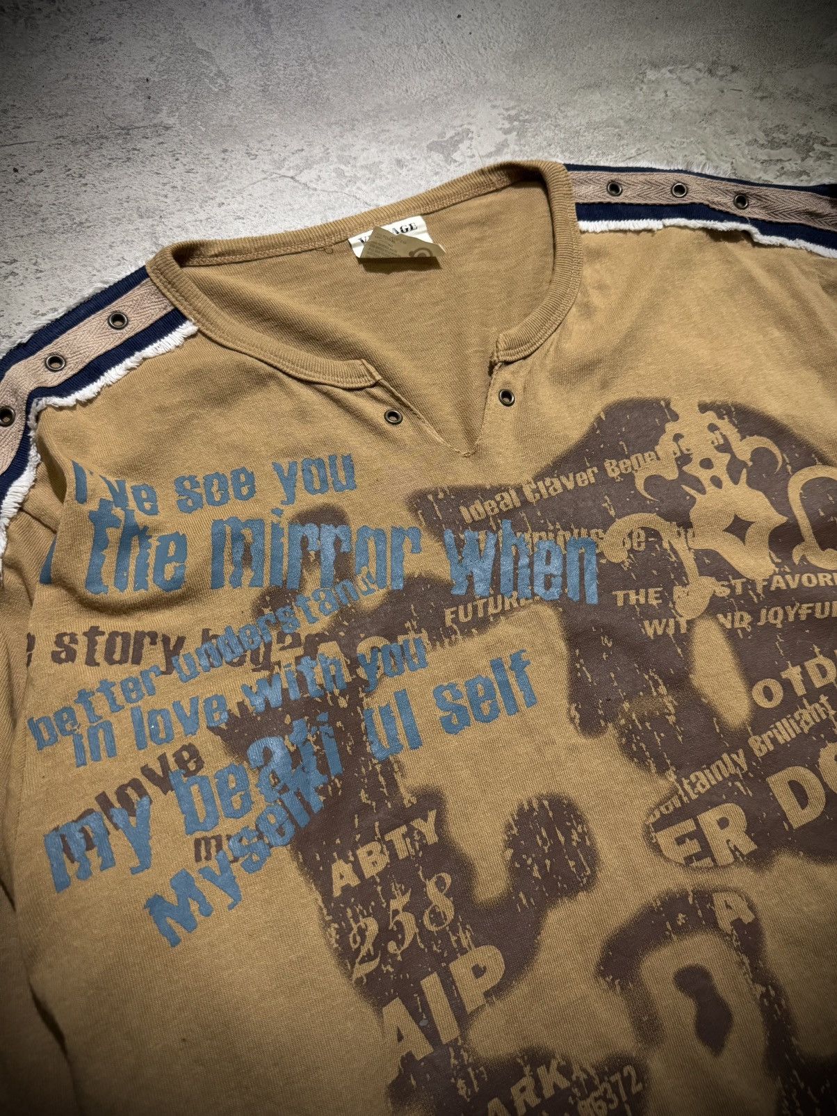 Hysteric Glamour Y2k Vintage jeans poem double layer longsleeve Size US M / EU 48-50 / 2 - 2 Thumbnail