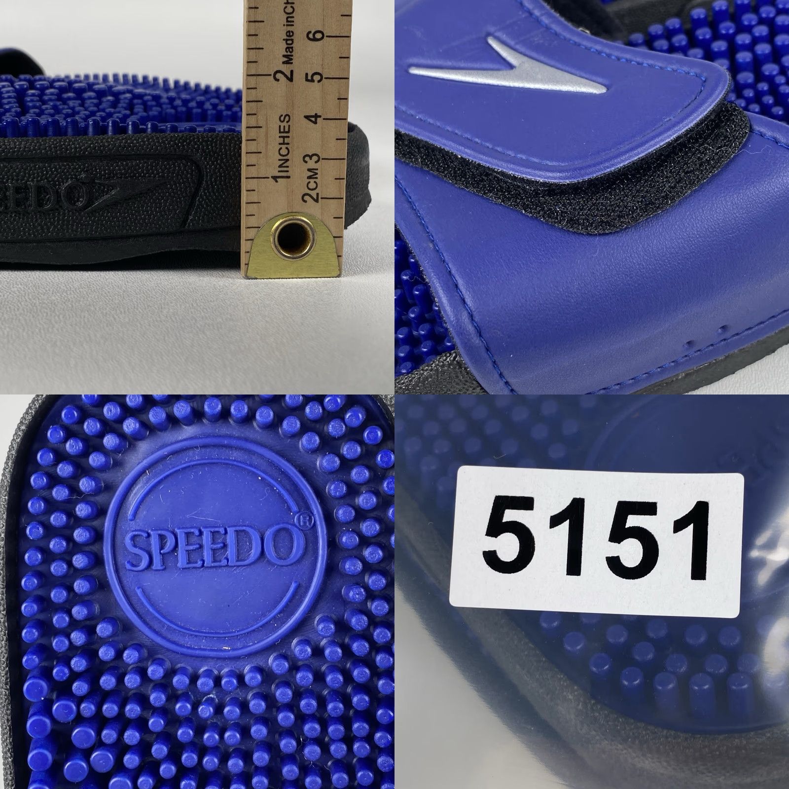 Speedo Speedo Slide Sandals Men 12 Blue Rubber Sports Casual Footwear Size ONE SIZE - 8 Thumbnail