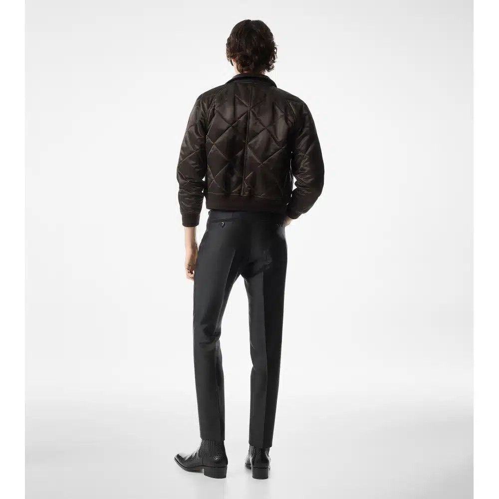 Tom Ford o1loc1c0525 OBQ003 Quilted Satin Raglan Blouson Jacket Size US L / EU 52-54 / 3 - 4 Thumbnail