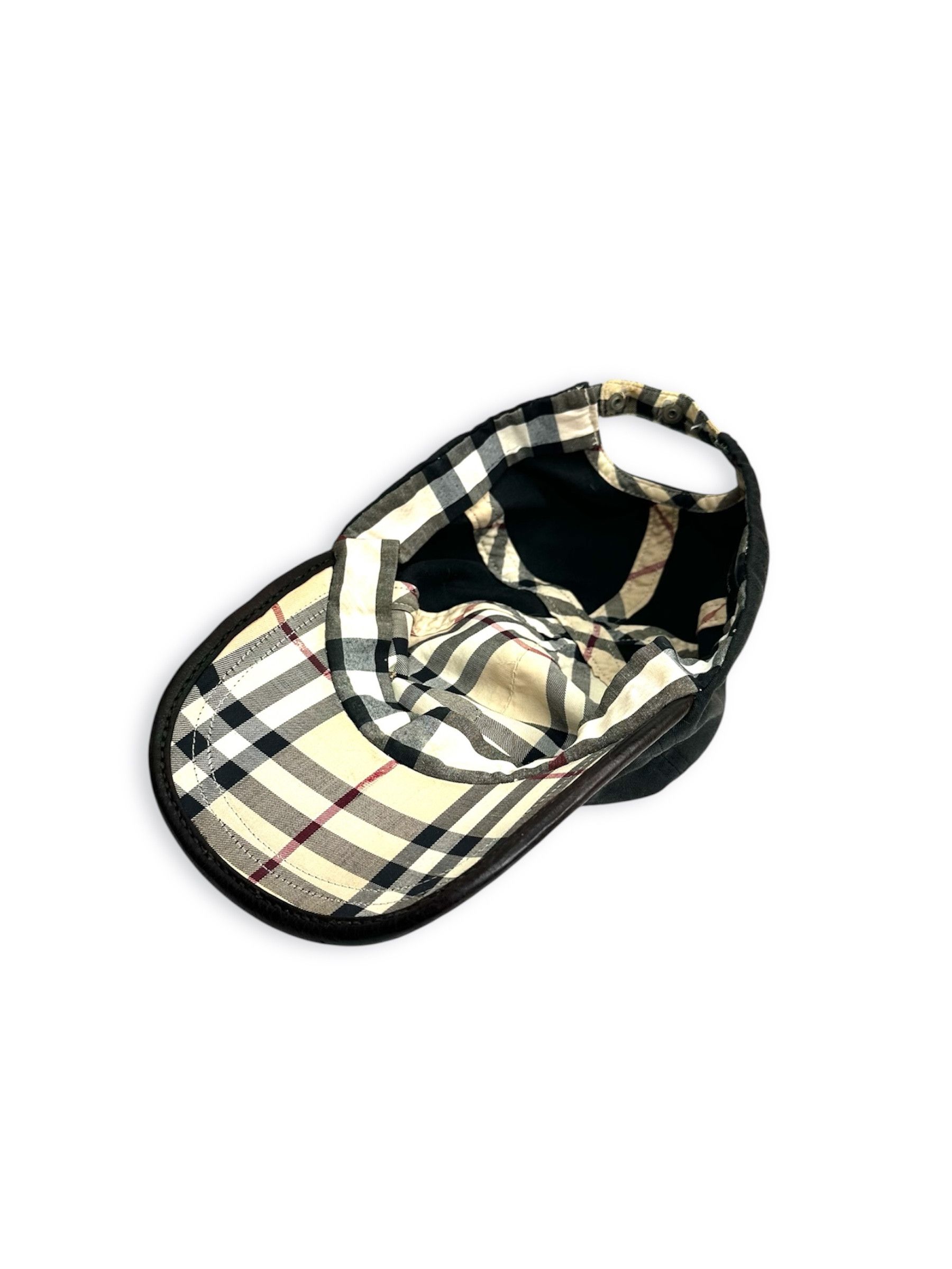 Burberry Burberry checkered inside leather visor vintage cap Size ONE SIZE - 6 Thumbnail