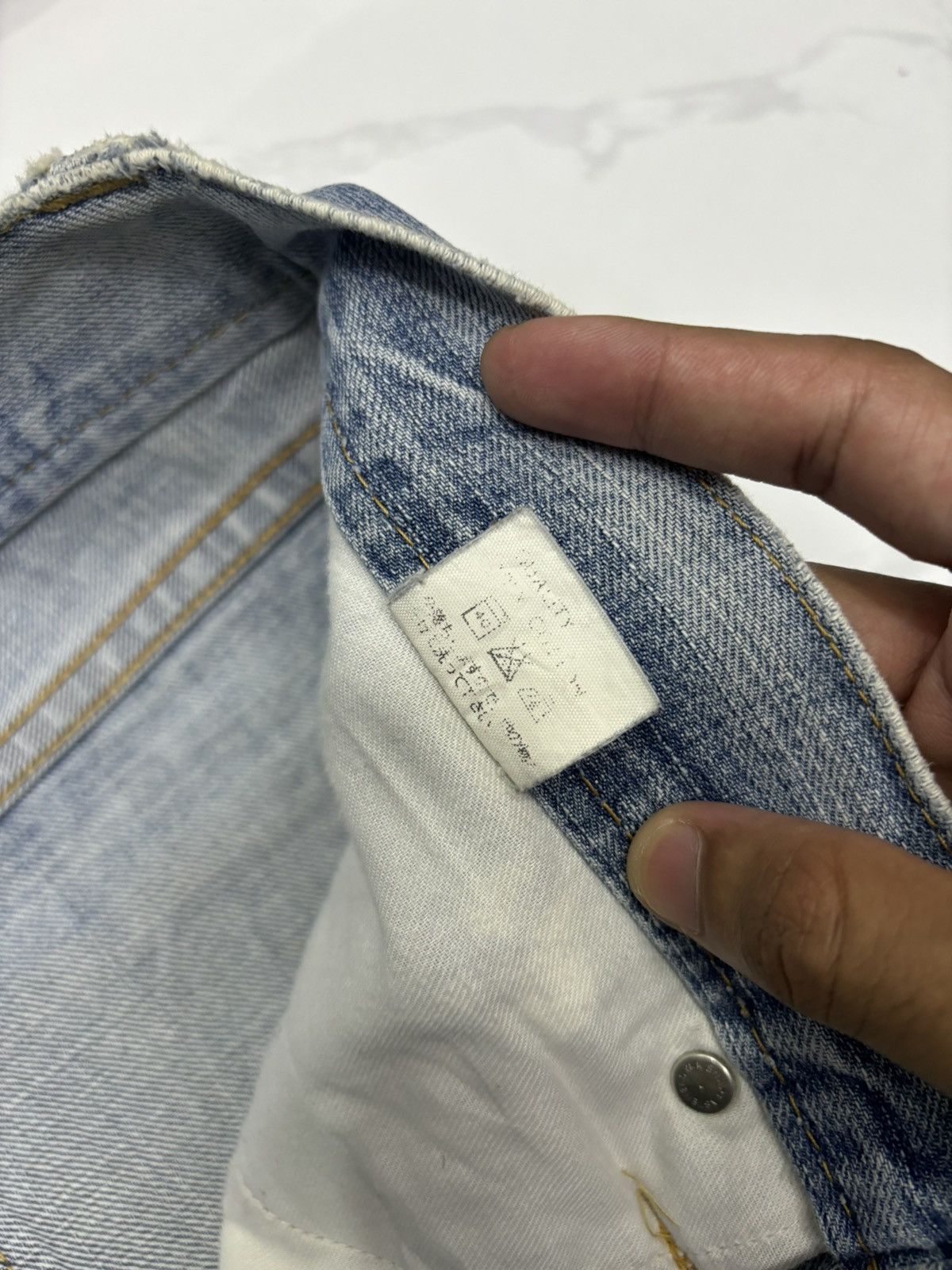 If Six Was Nine VINTAGE CO&LU THRASHED DISTRESS RIPS BAGGY FLARE JEANS Size US 36 / EU 52 - 12 Thumbnail