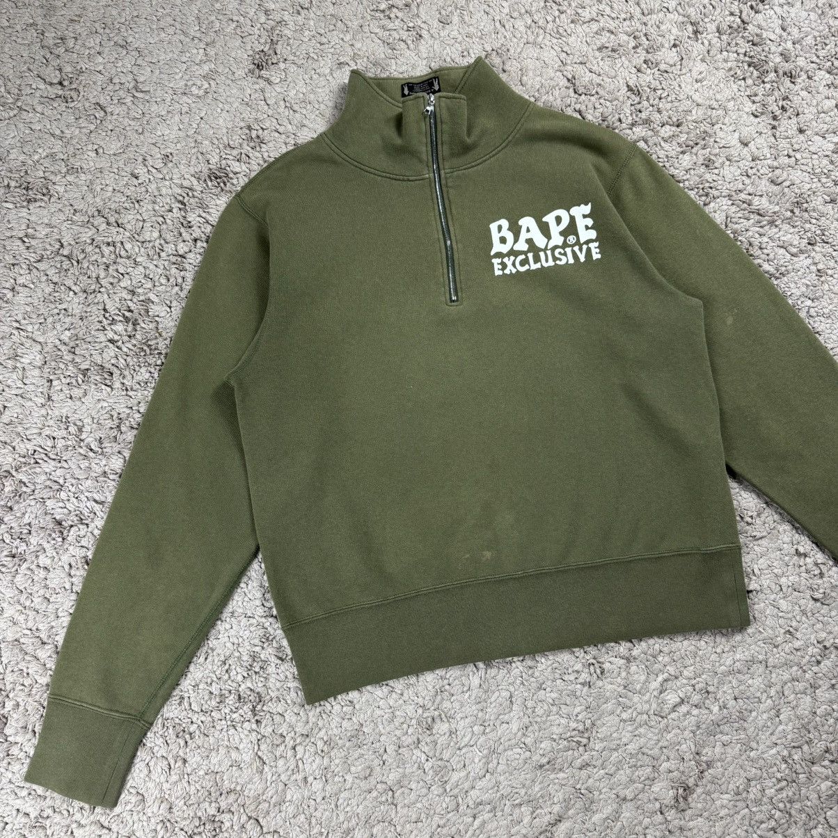Bape Vintage Bape Exclusive Spellout Half Zipper Sweatshirt Size US S / EU 44-46 / 1 - 3 Thumbnail