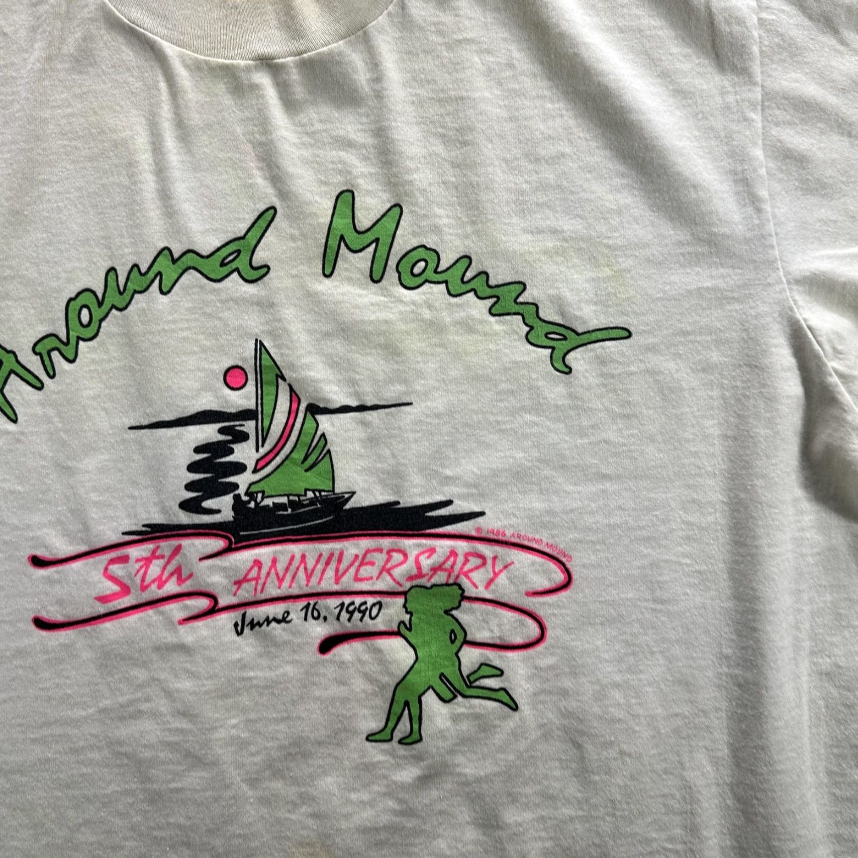 Vintage VINTAGE Screen Stars Best Around Mound Shirt Mens XL White 5th Anniversary 1990 Run Sail Lake 90s Shirt Size US XL / EU 56 / 4 - 6 Thumbnail