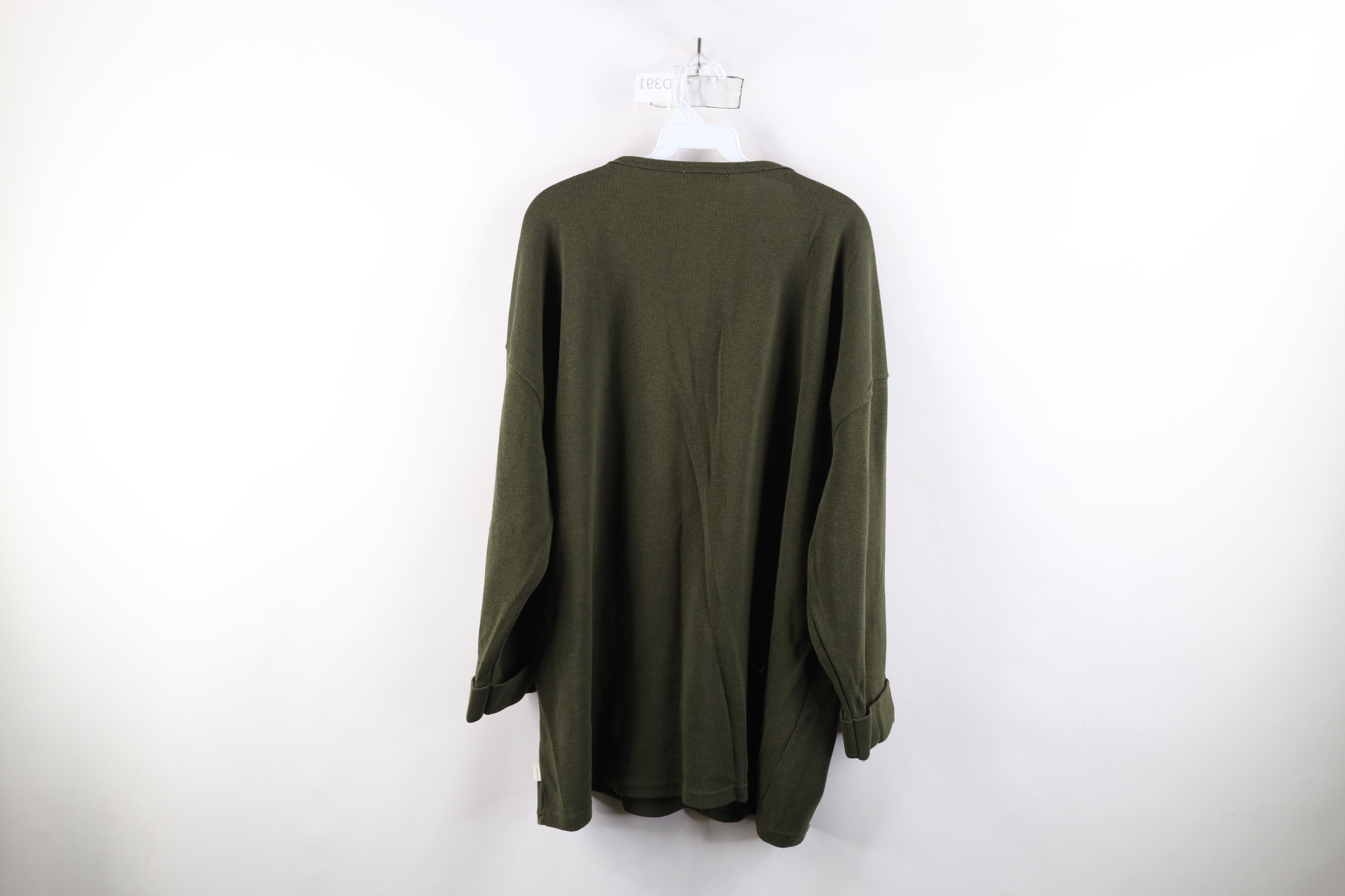 Express × Vintage Vintage 90s Express Thermal Ribbed Knit 3/4 Sleeve T-Shirt Size XL / US 12-14 / IT 48-50 - 8 Thumbnail