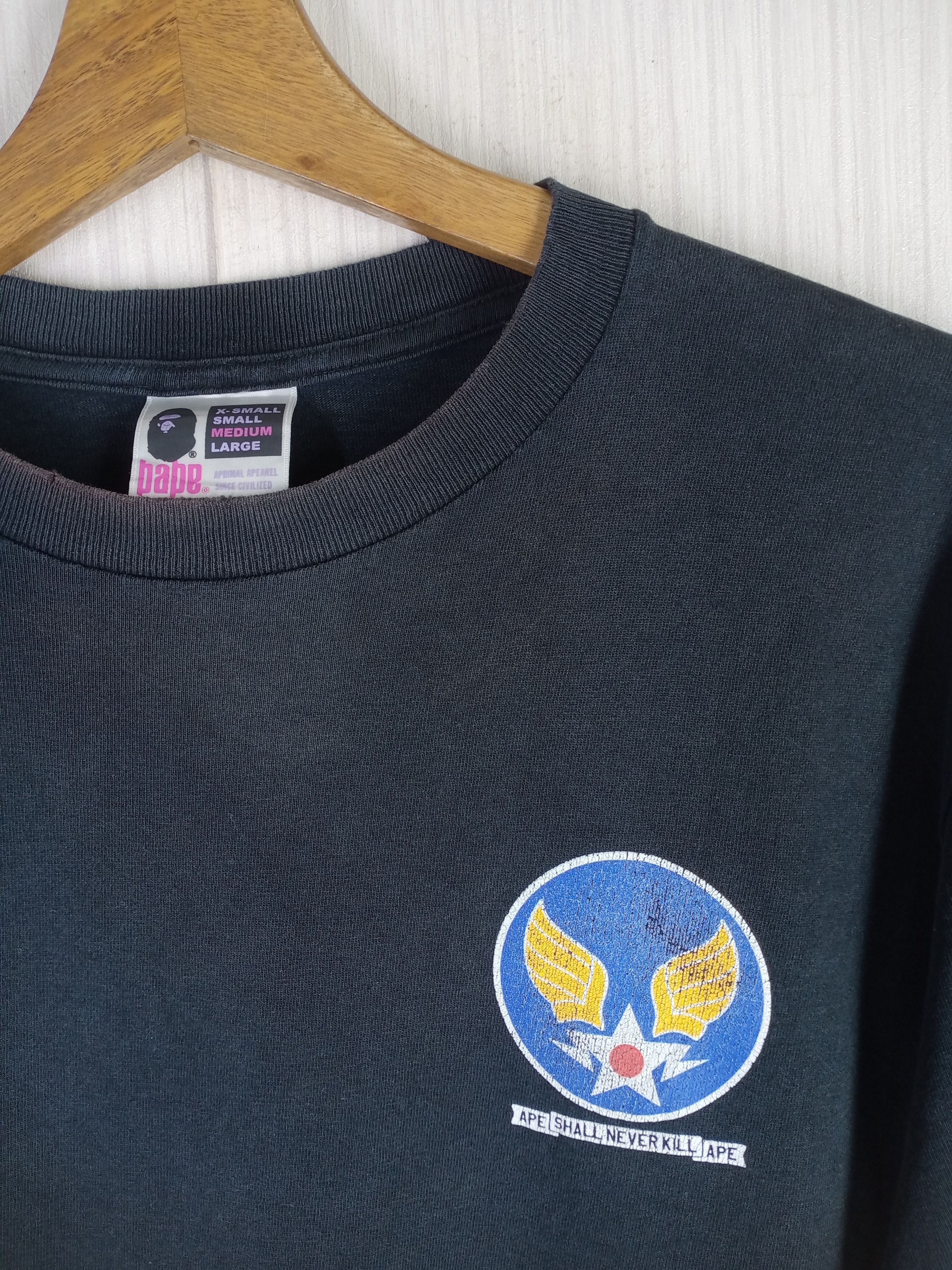 Bape Rare Vintage BAPE SHALL NEVER KILL Distressed Tshirt Size US M / EU 48-50 / 2 - 7 Thumbnail