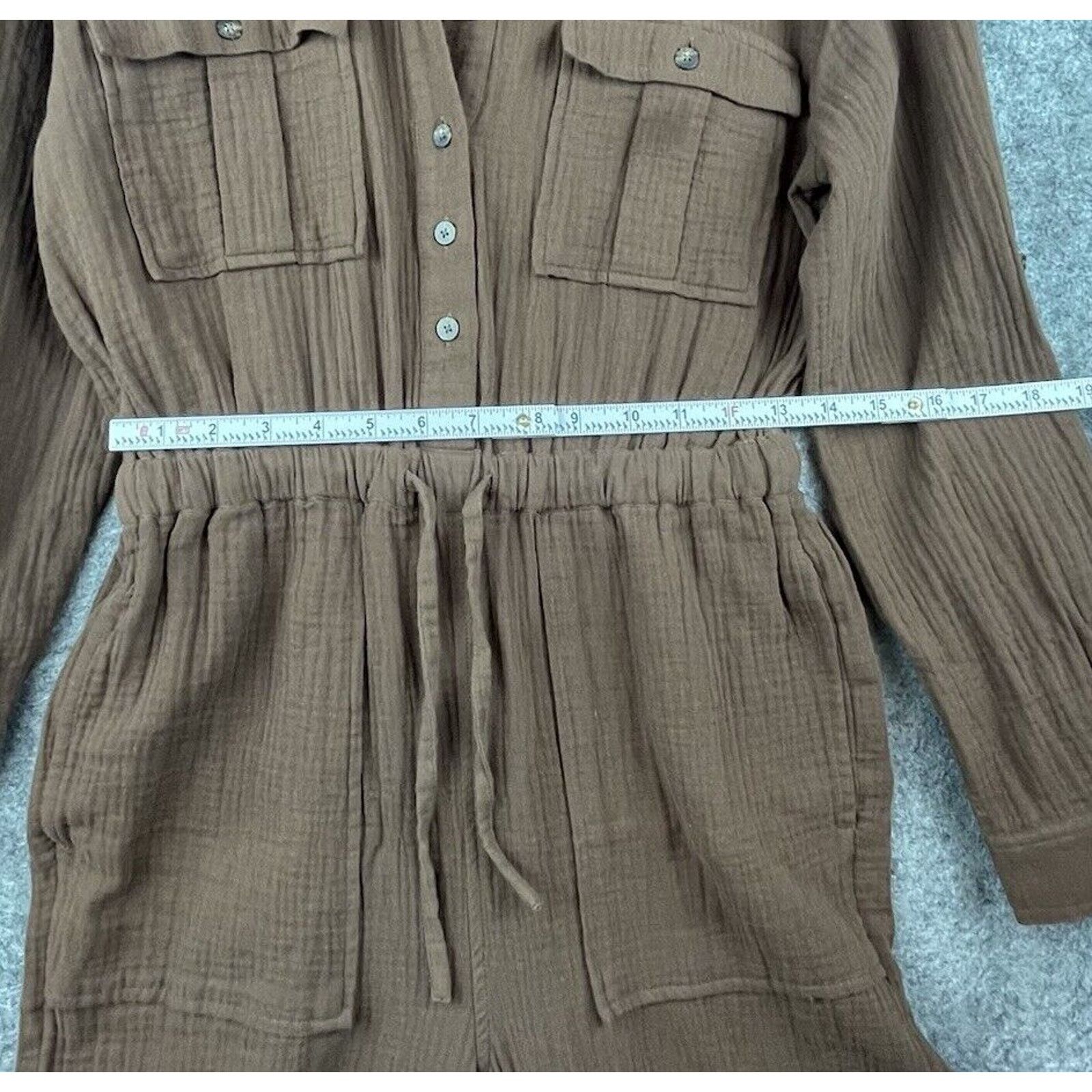 Madewell Madewell Jumpsuit Womens 2 Brown Cinch Waist Dolman Jogger Size 26" / US 2 / IT 38 - 5 Thumbnail