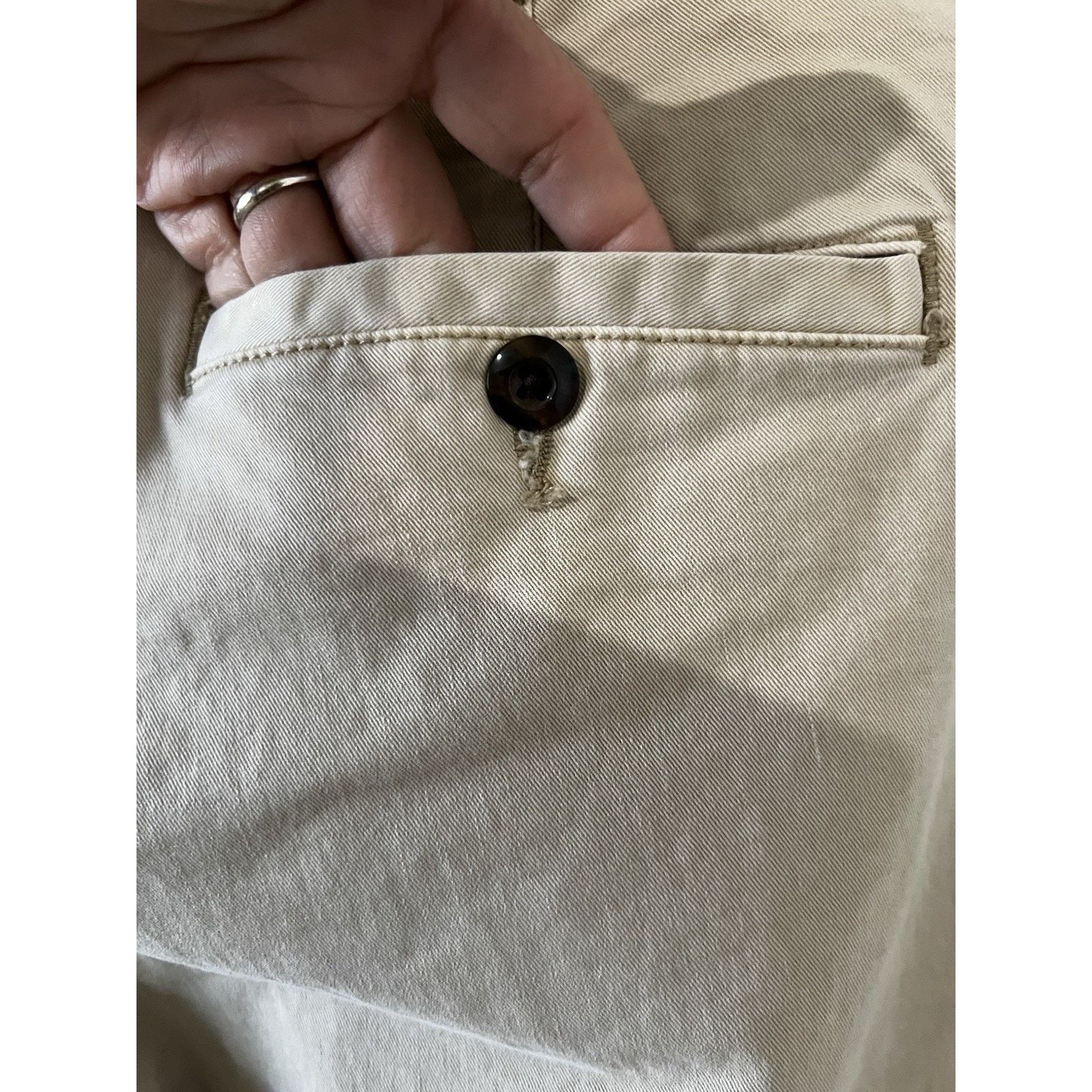 Gap High Rise Khaki Pants Button Closure Slacks Chinos 4 Pockets Size 27" / US 4 / IT 40 - 11 Thumbnail