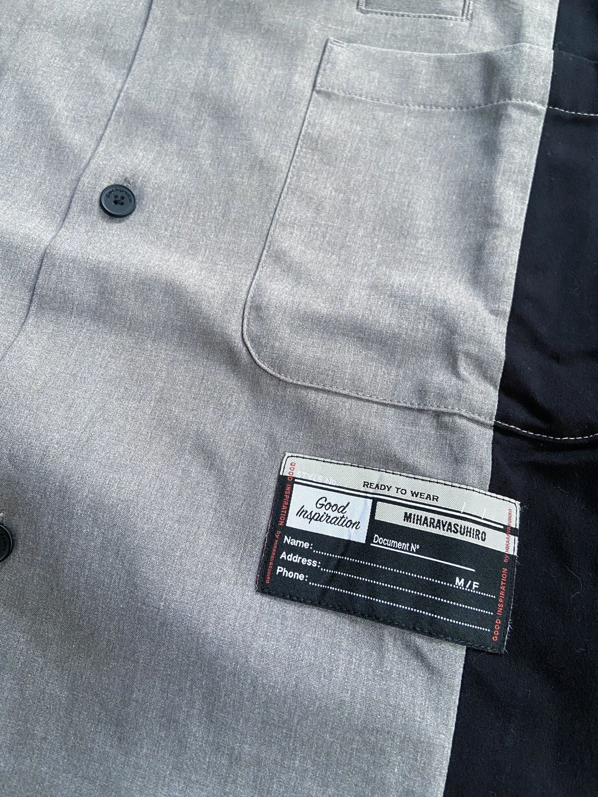GU × Maison MIHARA YASUHIRO MIHARAYASUHIRONx GU COLORS BLOCK BUTTON DOWN SHIRT Size US XL / EU 56 / 4 - 8 Thumbnail
