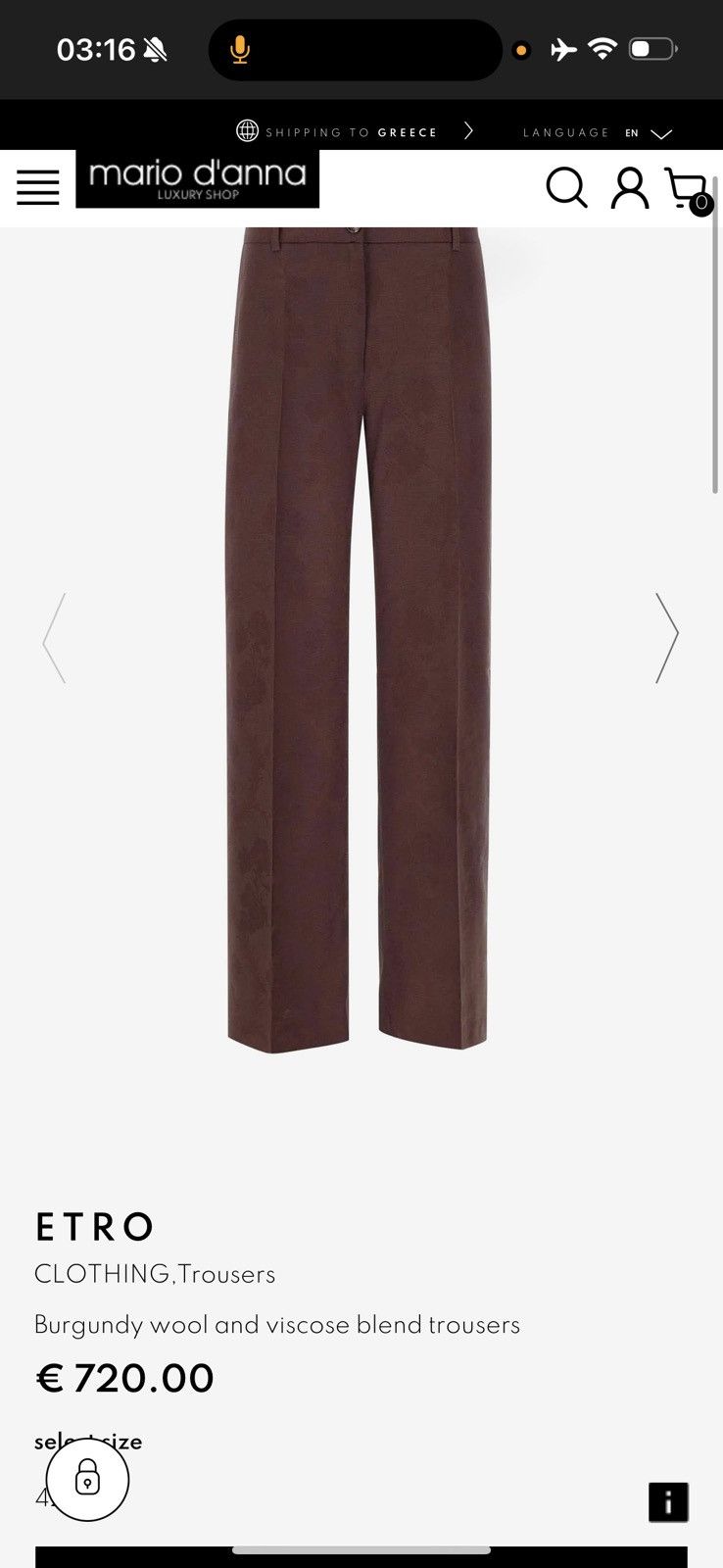 Etro Etro Burgundy wool and viscose blend trousers Size US 29 - 5 Thumbnail
