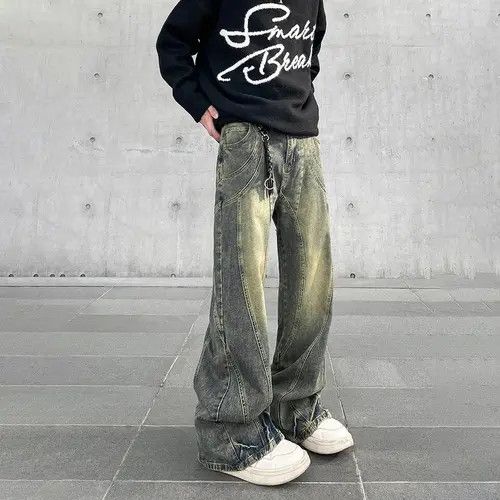 Japanese Brand × Jean Jeans Men Wide Leg Baggy Size US 32 / EU 48 - 4 Thumbnail