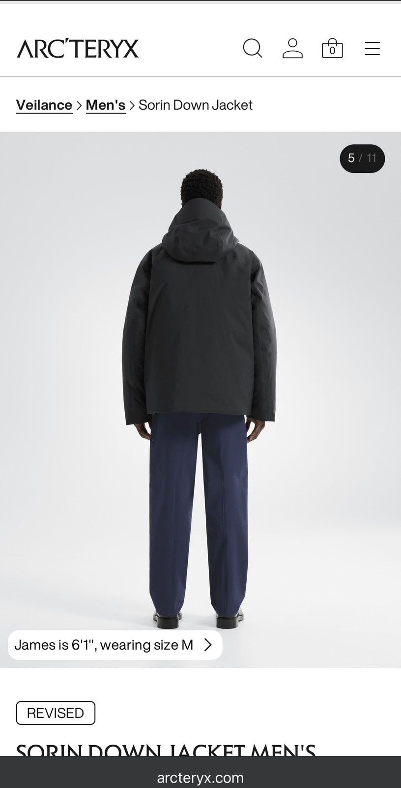 Arc'teryx ARCTERYX VEILANCE SORIN DOWN JACKET MEN'S M Size US M / EU 48-50 / 2 - 3 Thumbnail