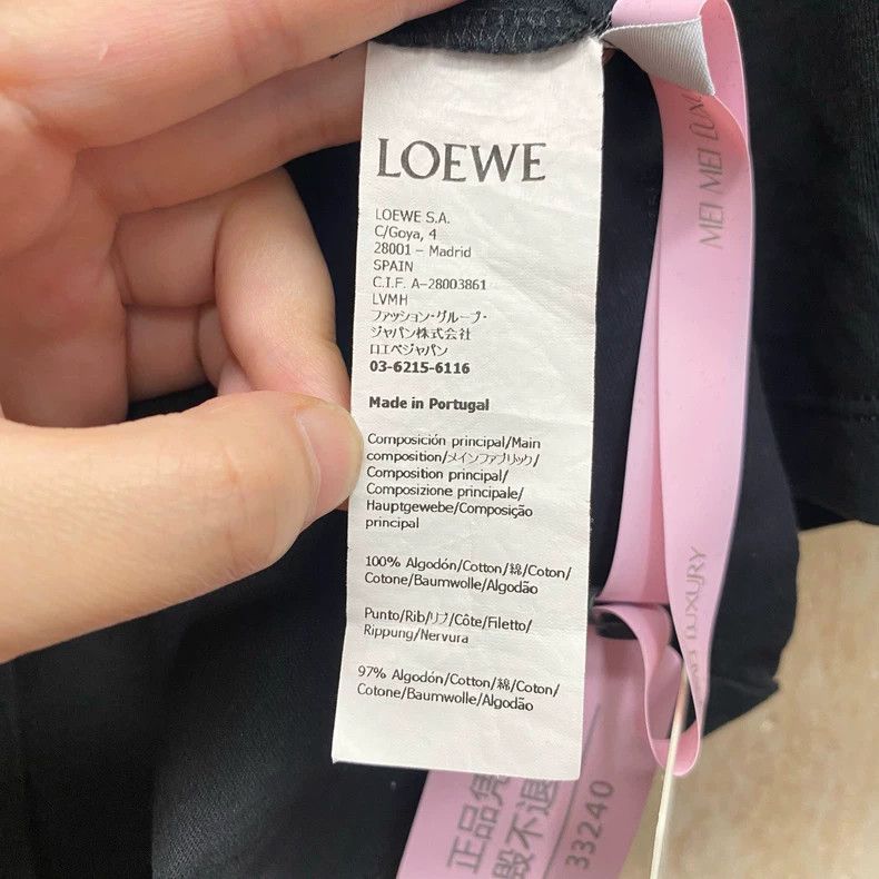 Loewe LOEWE Black embroidered logo short sleeve Size S / US 4 / IT 40 - 4 Thumbnail