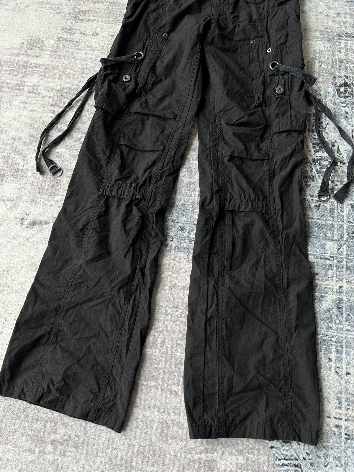 Japanese Brand Multipocket Tactical Style Black Pants Size 28" / US 6 / IT 42 - 4 Thumbnail