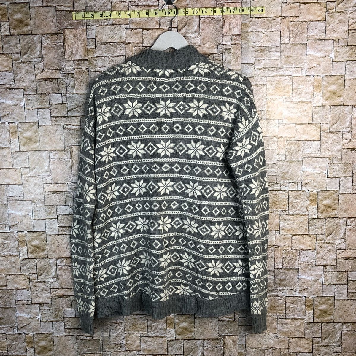 Homespun Knitwear × Japanese Brand Boutique Grey art design cardigan Knitwear #A223 Size US L / EU 52-54 / 3 - 12 Thumbnail