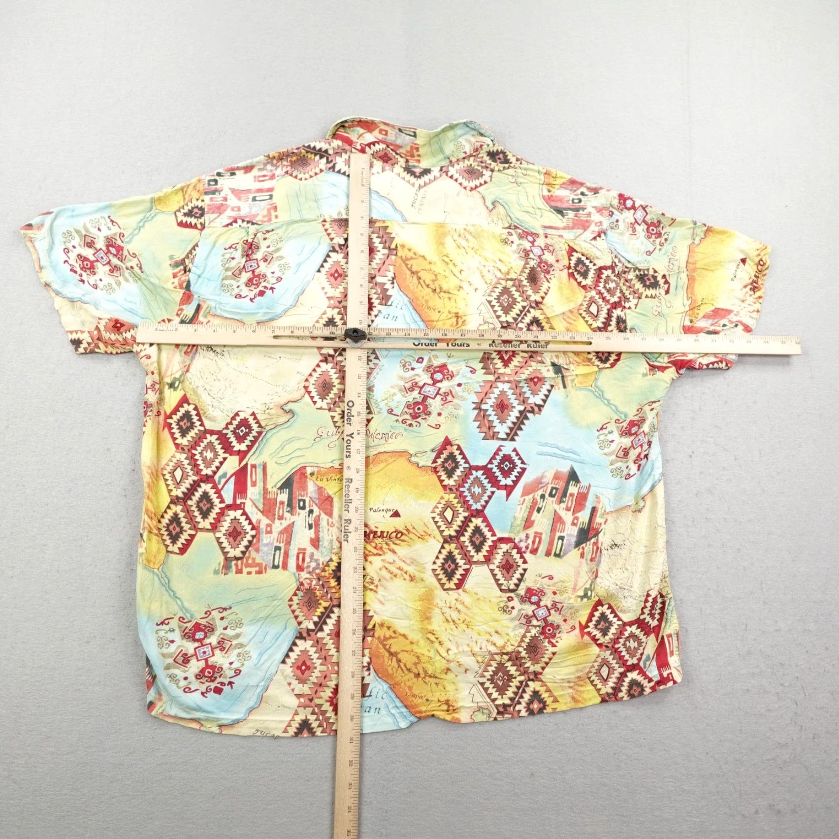 Jams World Vintage Jams World Shirt Mens 2XL Hawaiian Map Print Aloha Rayon Button Up Camp Size US XXL / EU 58 / 5 - 5 Thumbnail