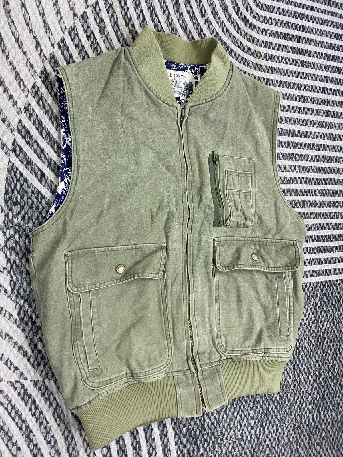 Japanese Brand Vintage Ruck & Dam Double Pocket Zip-Up Vest Style Size US M / EU 48-50 / 2 - 3 Thumbnail