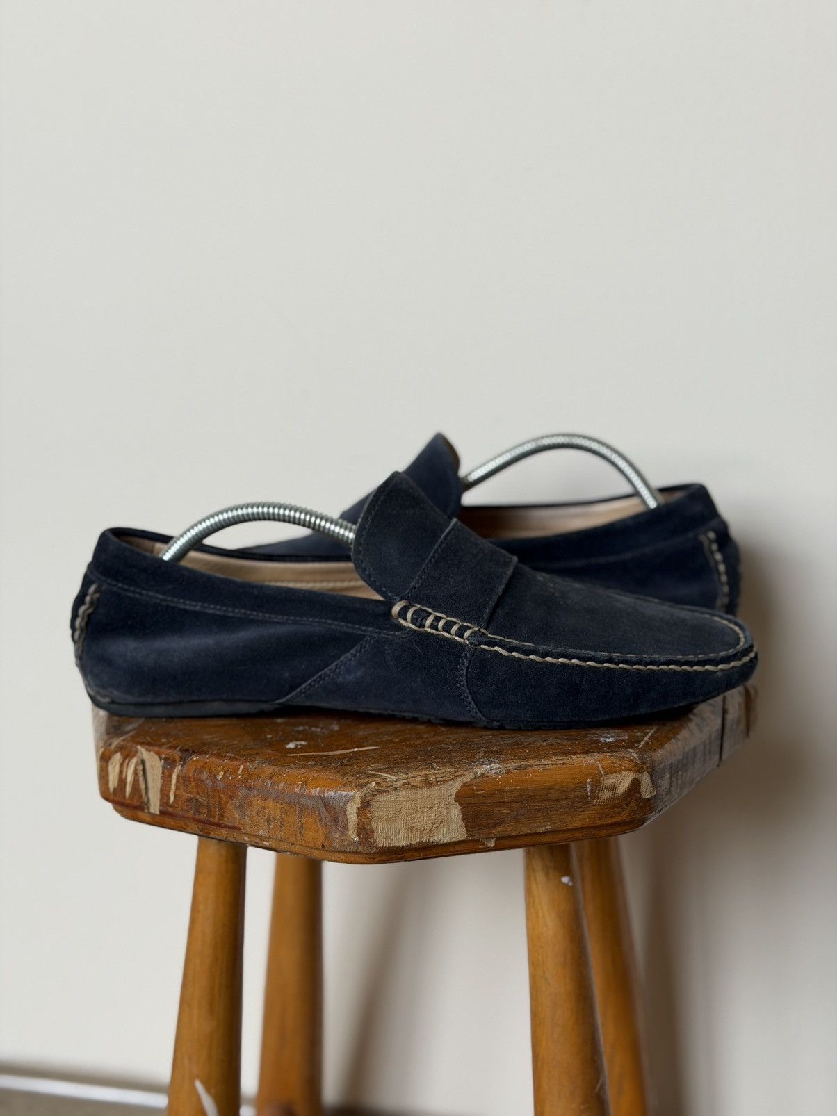 Dolce & Gabbana Dolce&Gabanna Suede Shoes Luxury Sneakers Blue Size US 7 / EU 40 - 1 Thumbnail